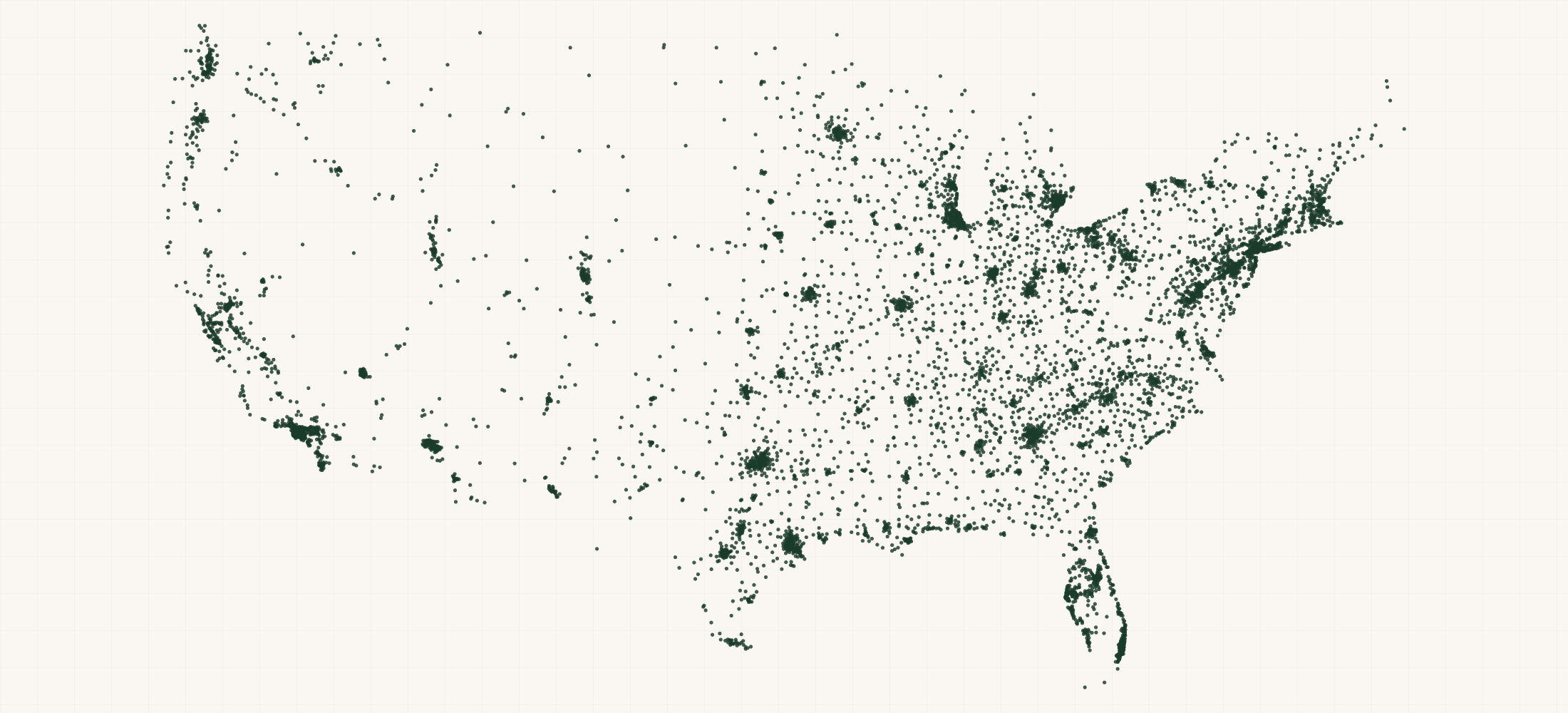 Map of where the 3D Energy Drinks Retailers are