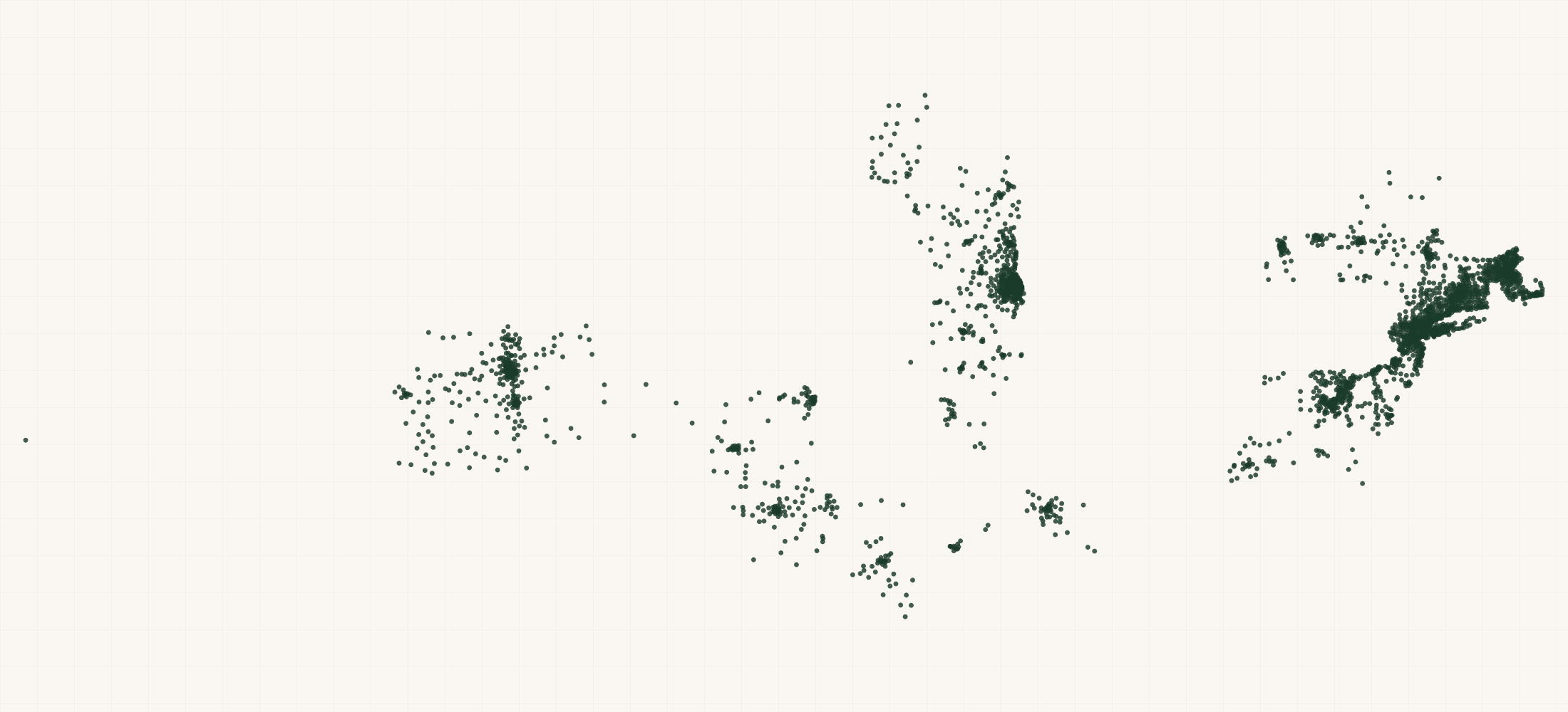 Map of where the 90+ Cellars Retailers are