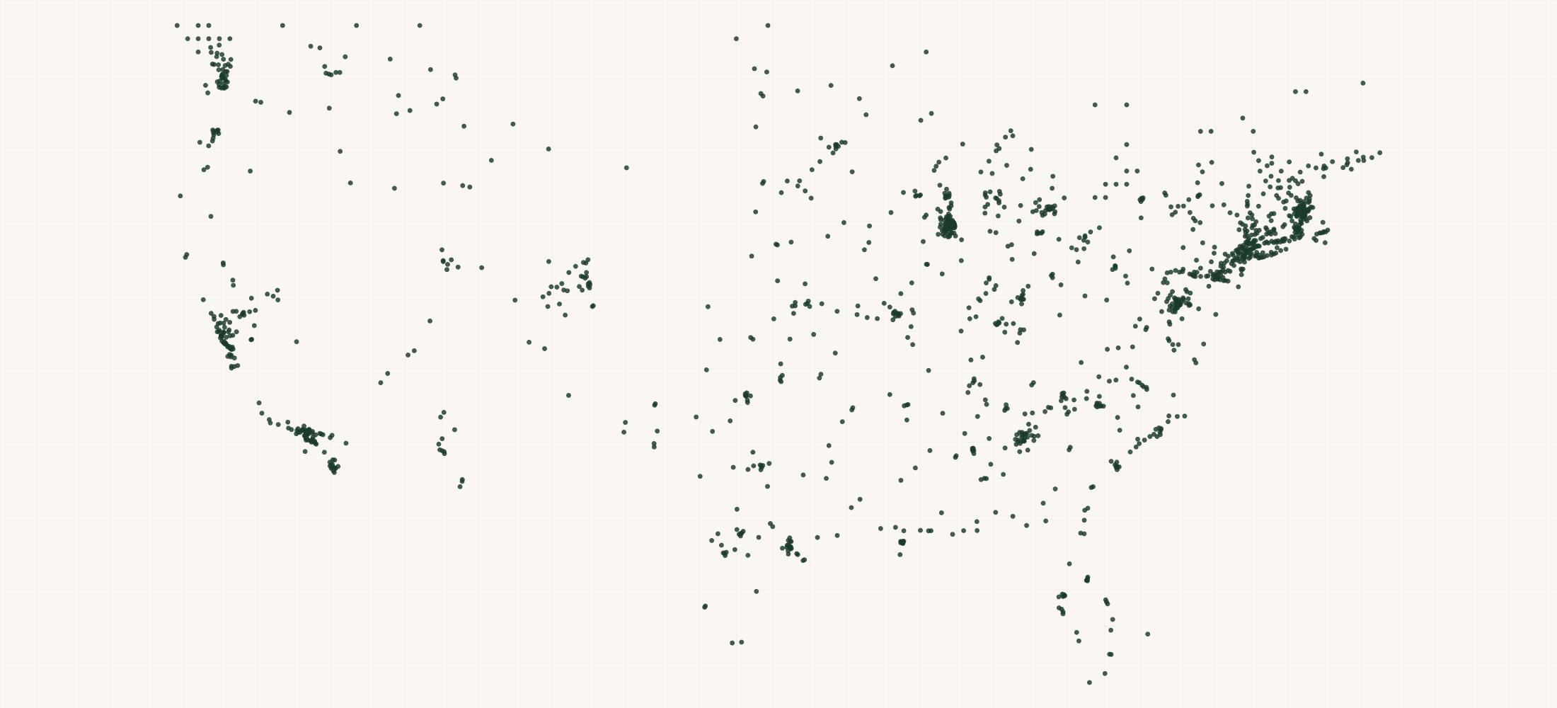 Map of where the Abatron Retailers are