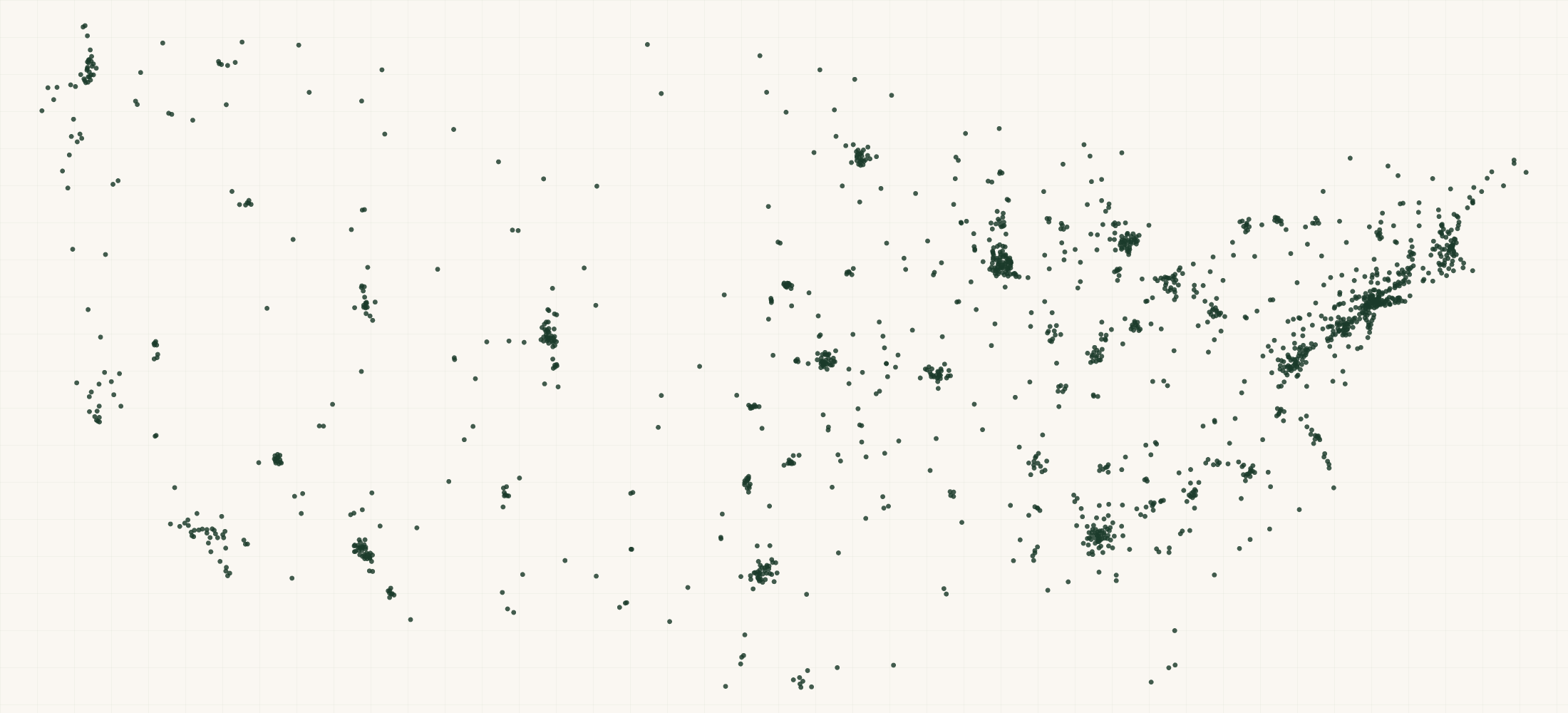 Map of where the Air Innovations Retailers are