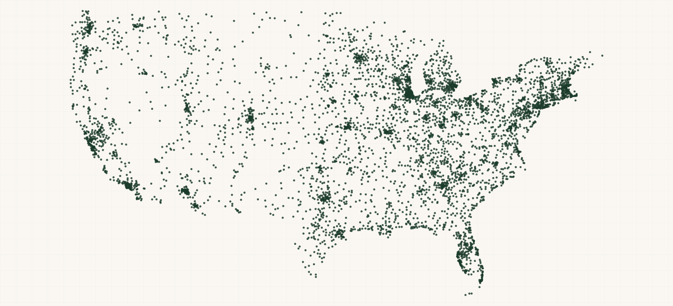 Map of where the Allway Tools Retailers are
