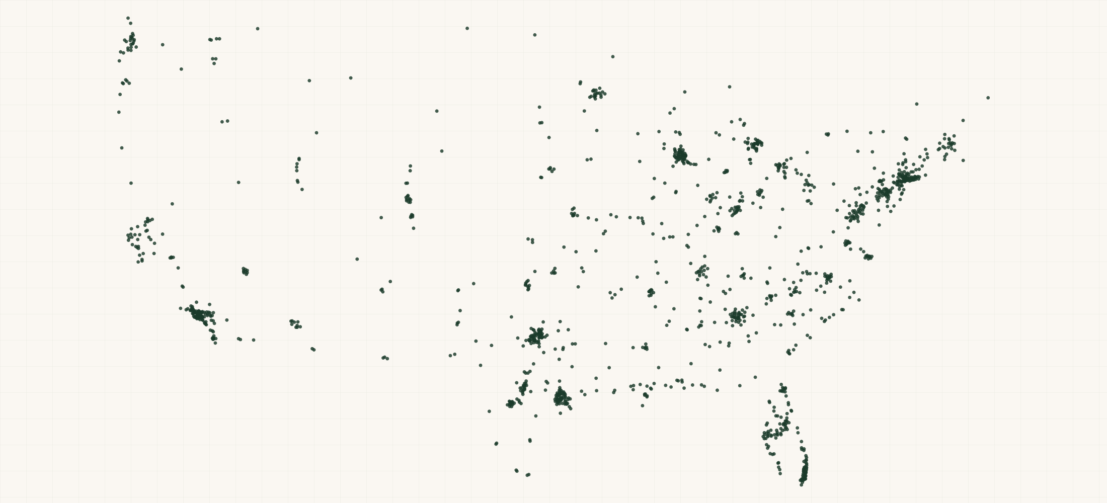 Map of where the Alpha Lion Retailers are