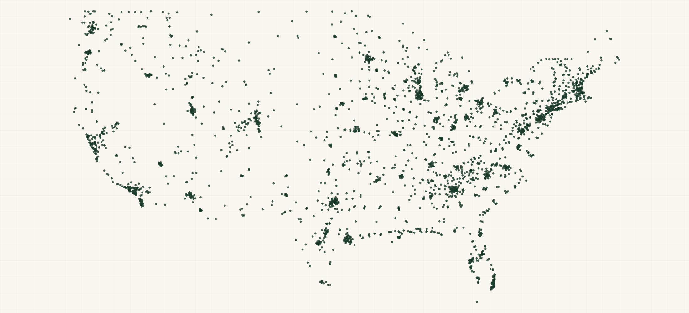 Map of where the Altra Running Retailers are