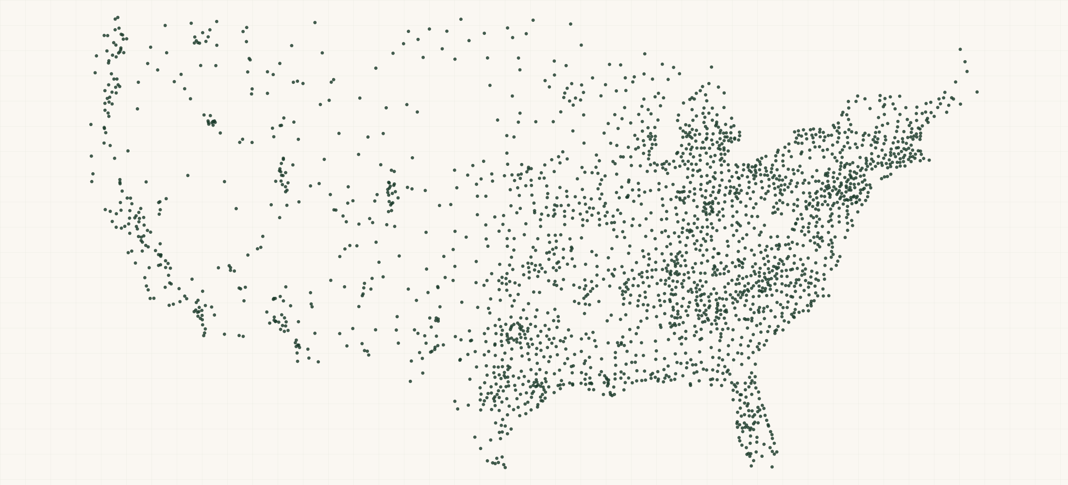 Map of where the American Cattle Co Retailers are