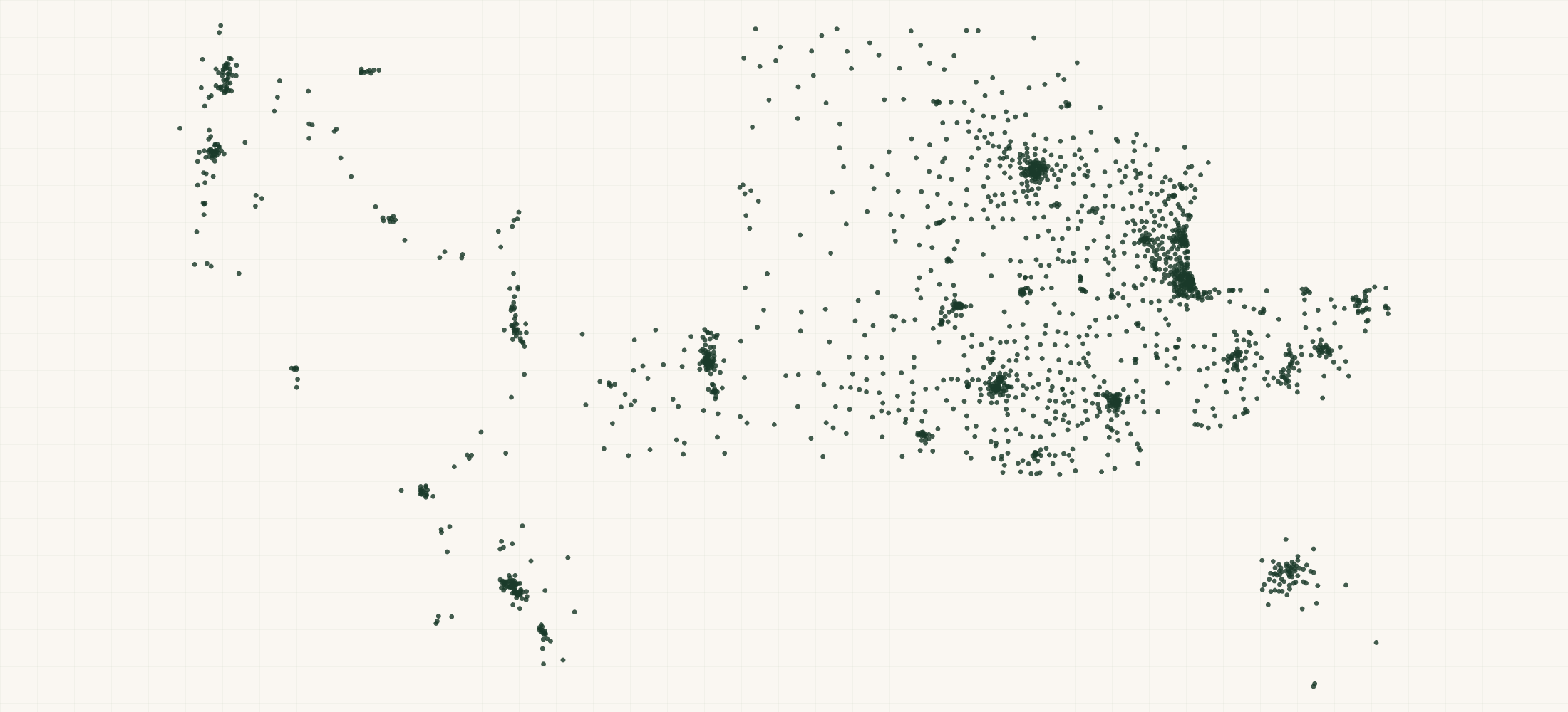 Map of where the American Family Insurance Locations are