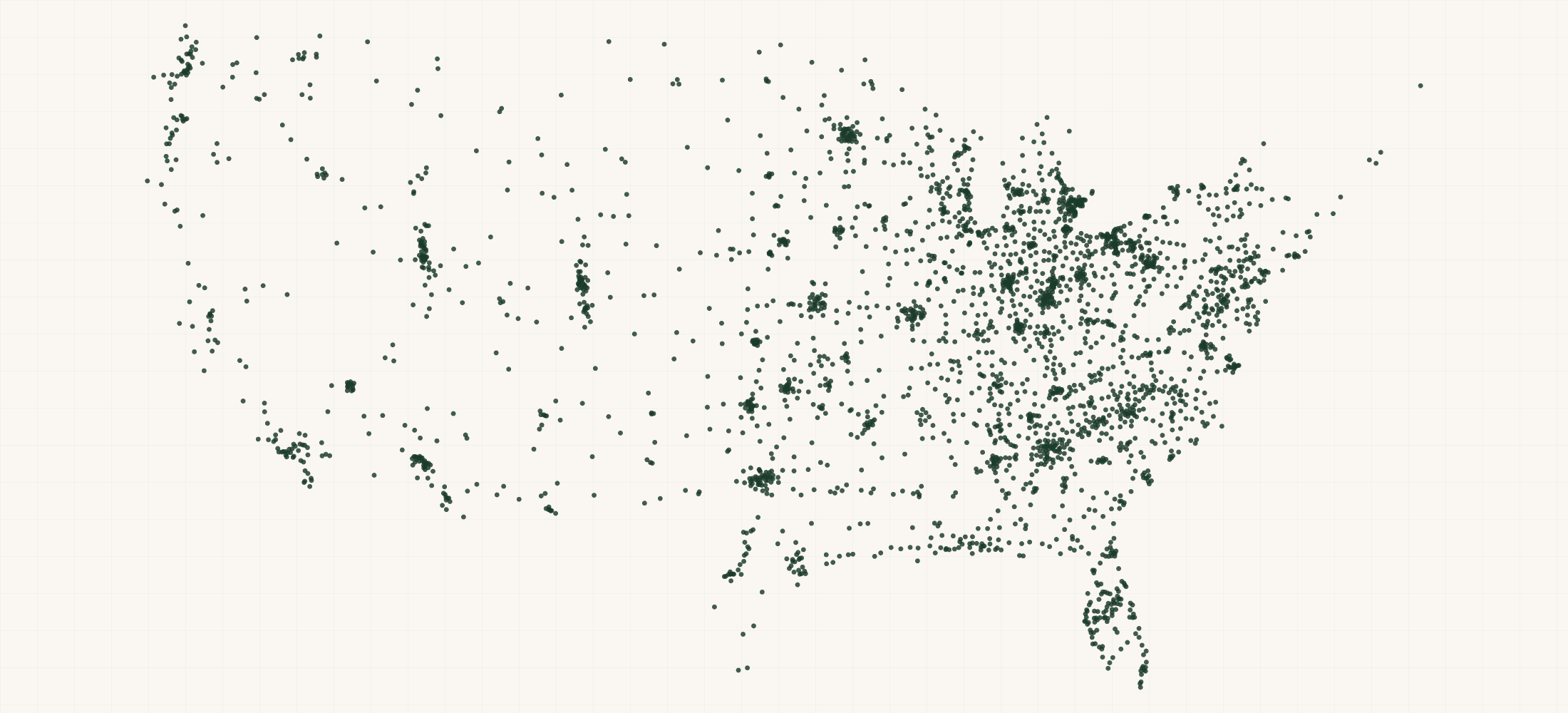 Map of where the Arby's Restaurant Locations are