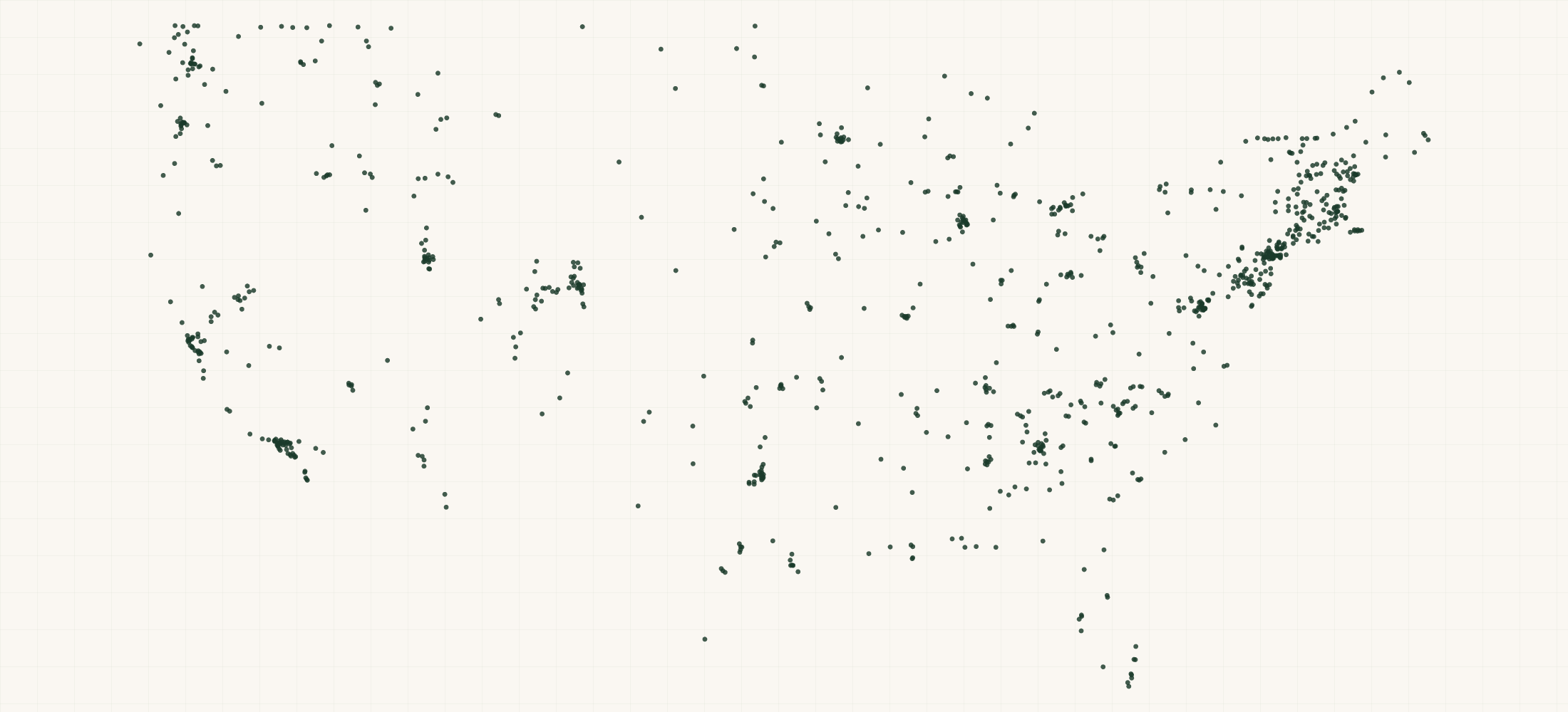 Map of where the Arc'teryx Retailers are