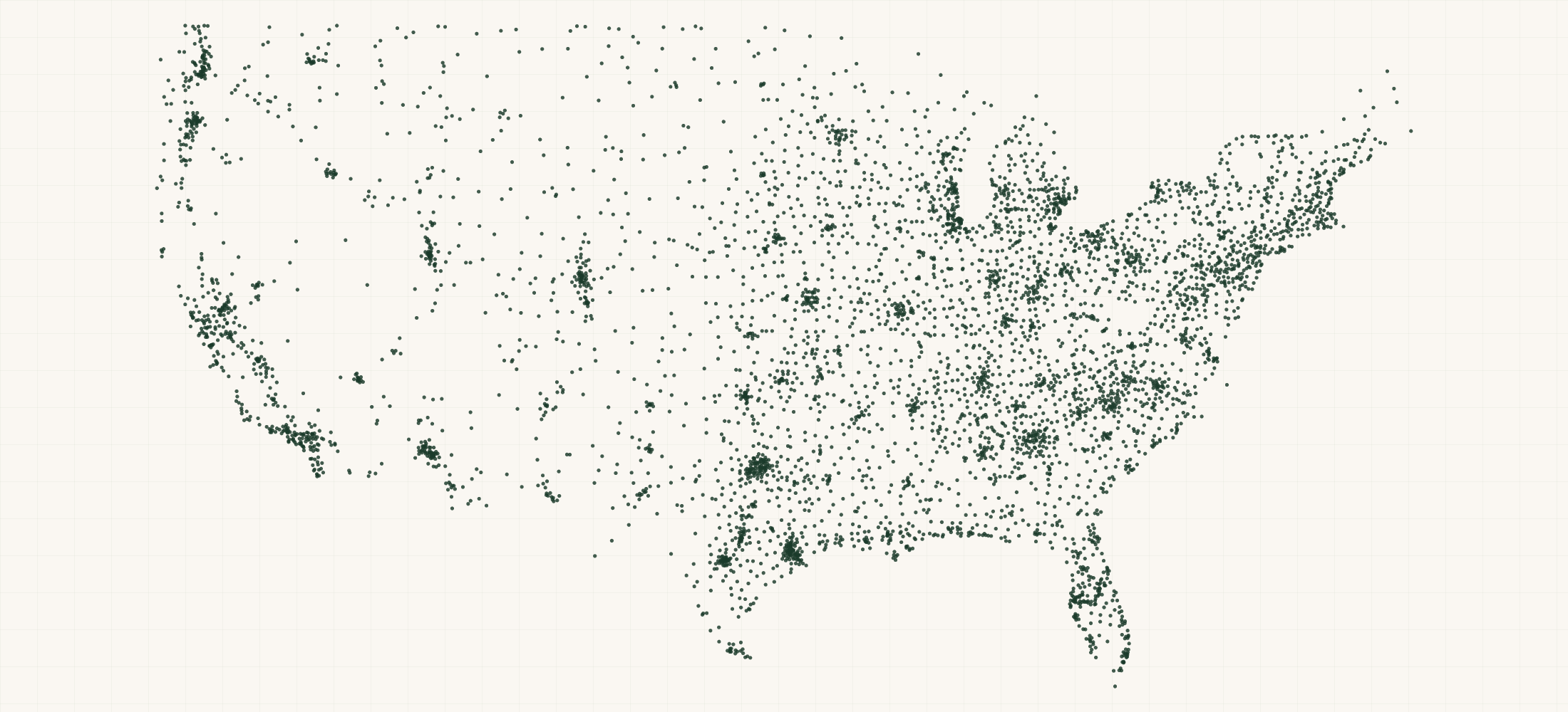 Map of where the Ariat Retailers are
