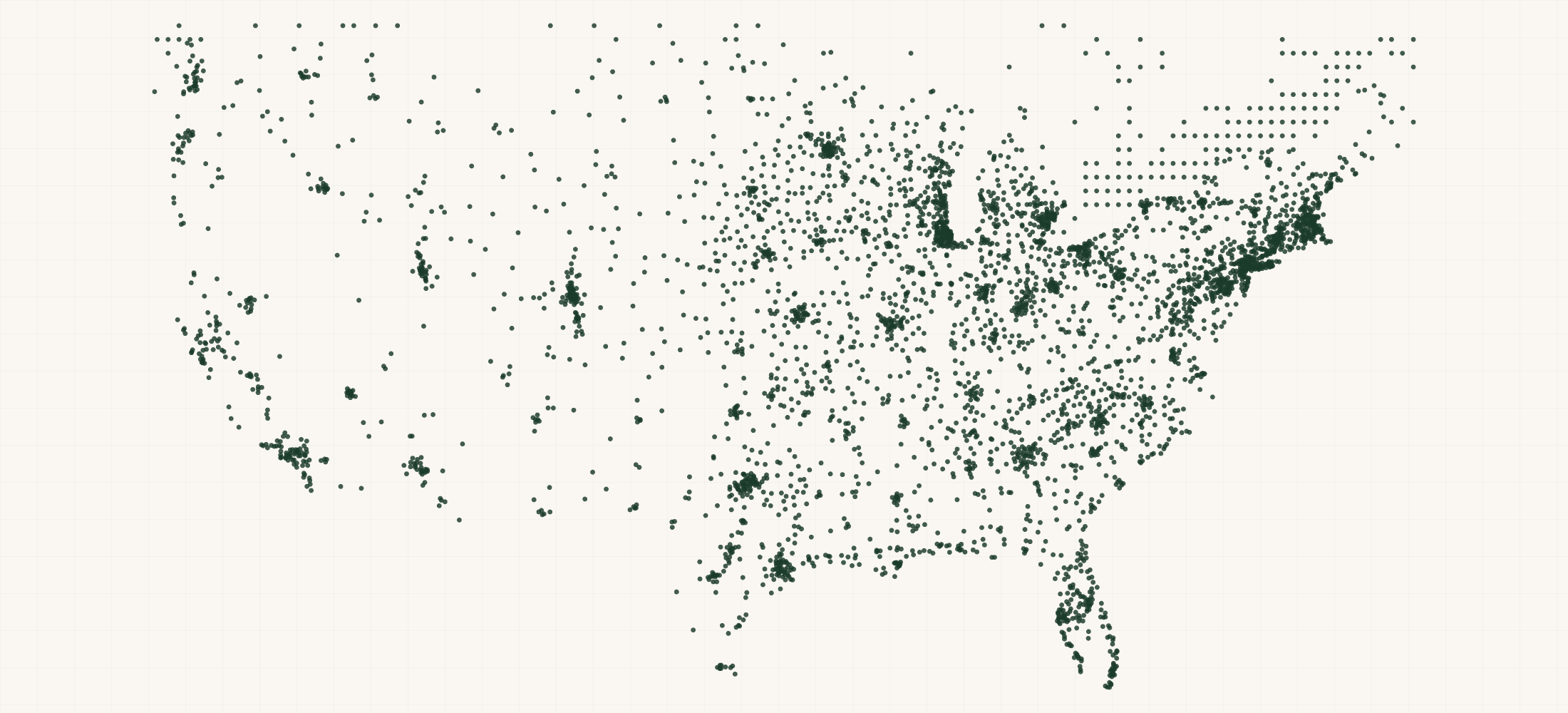 Map of where the Ariens Dealers are