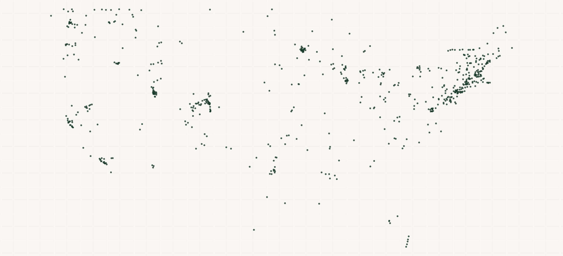 Map of where the Armada Retailers are