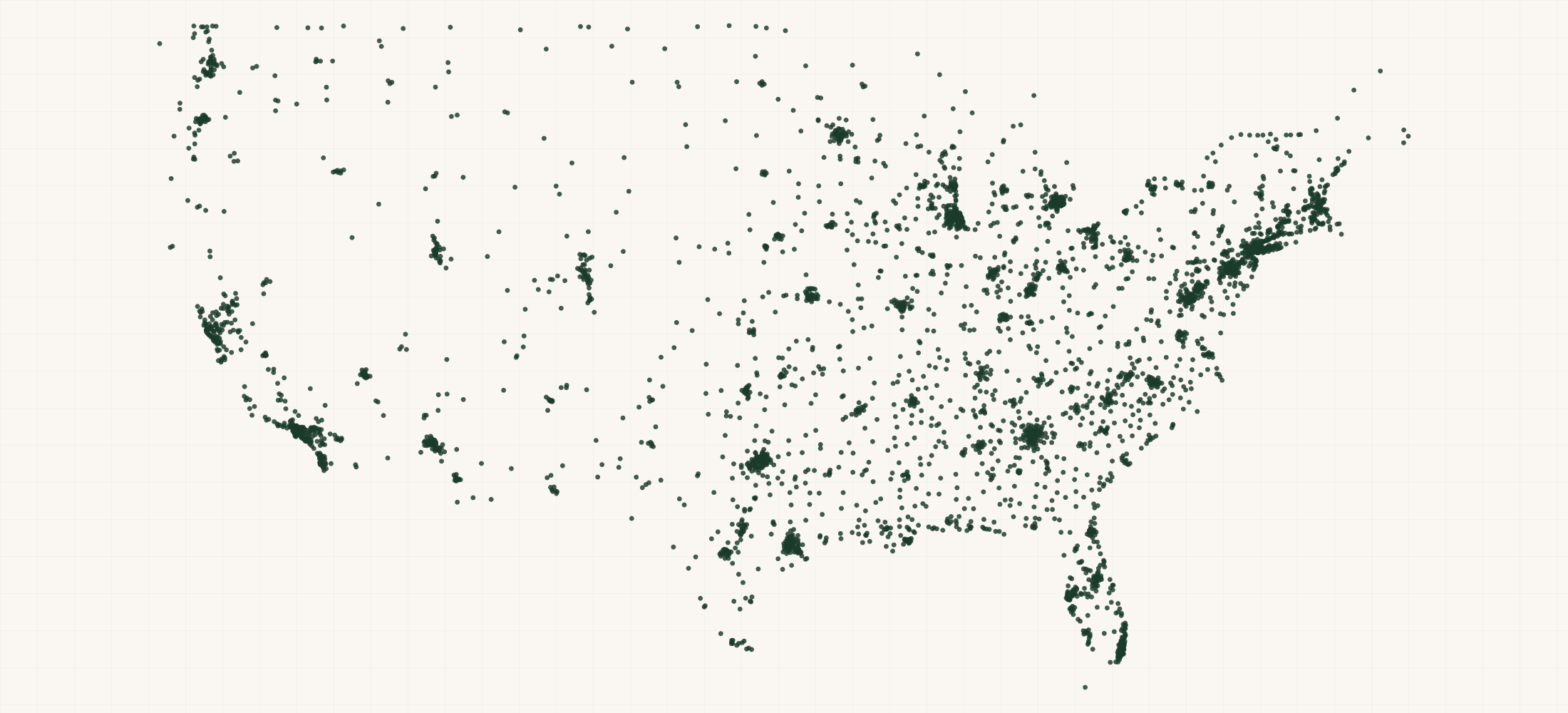 Map of where the ASICS Retailers are