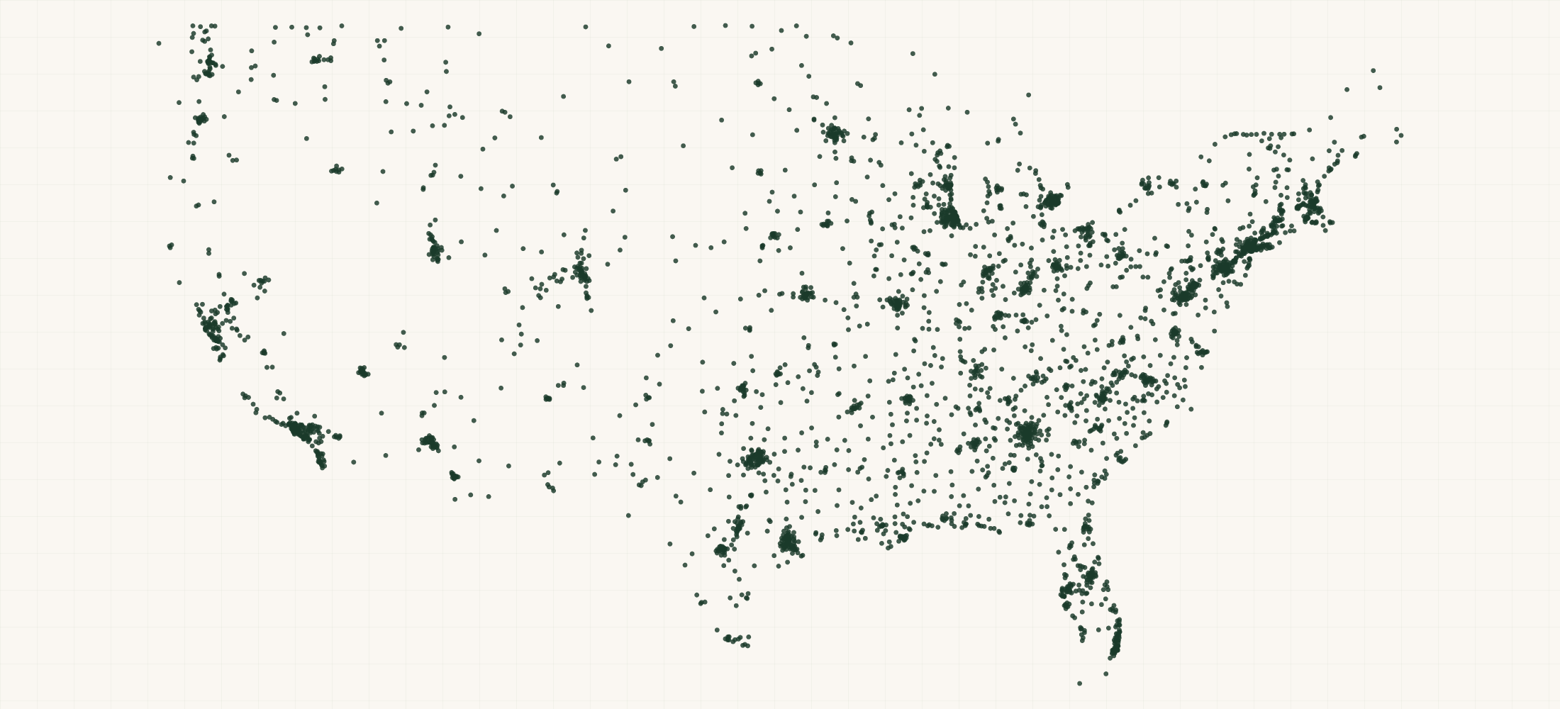 Map of where the Athletic & Performance Apparel Brand Retailers are