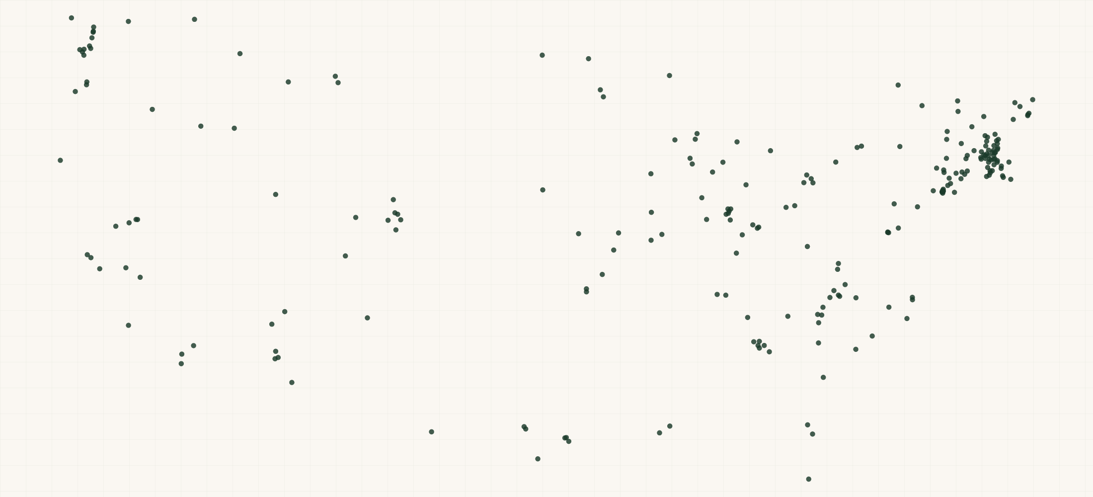Map of where the Athletic Brewing Retailers are