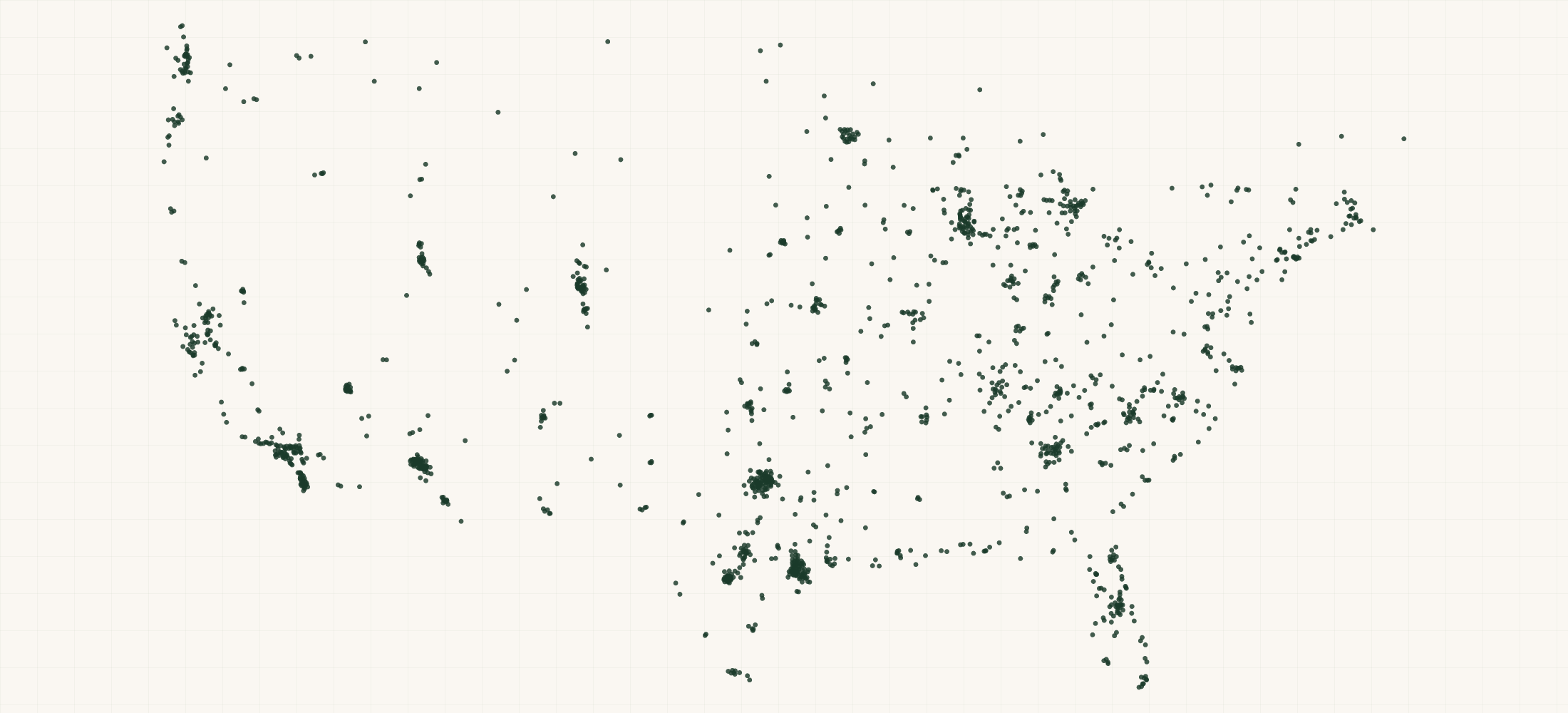 Map of where the Avix Tire Retailers are