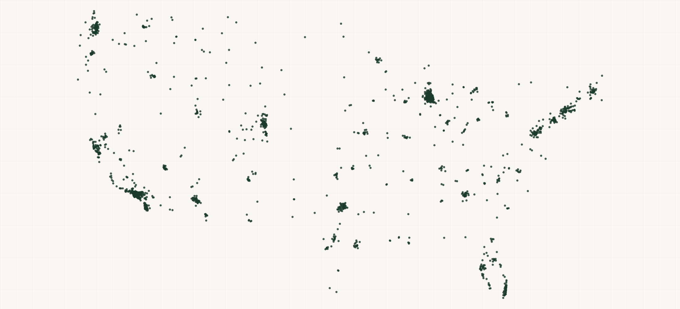 Map of where the Babo Botanicals Retailers are