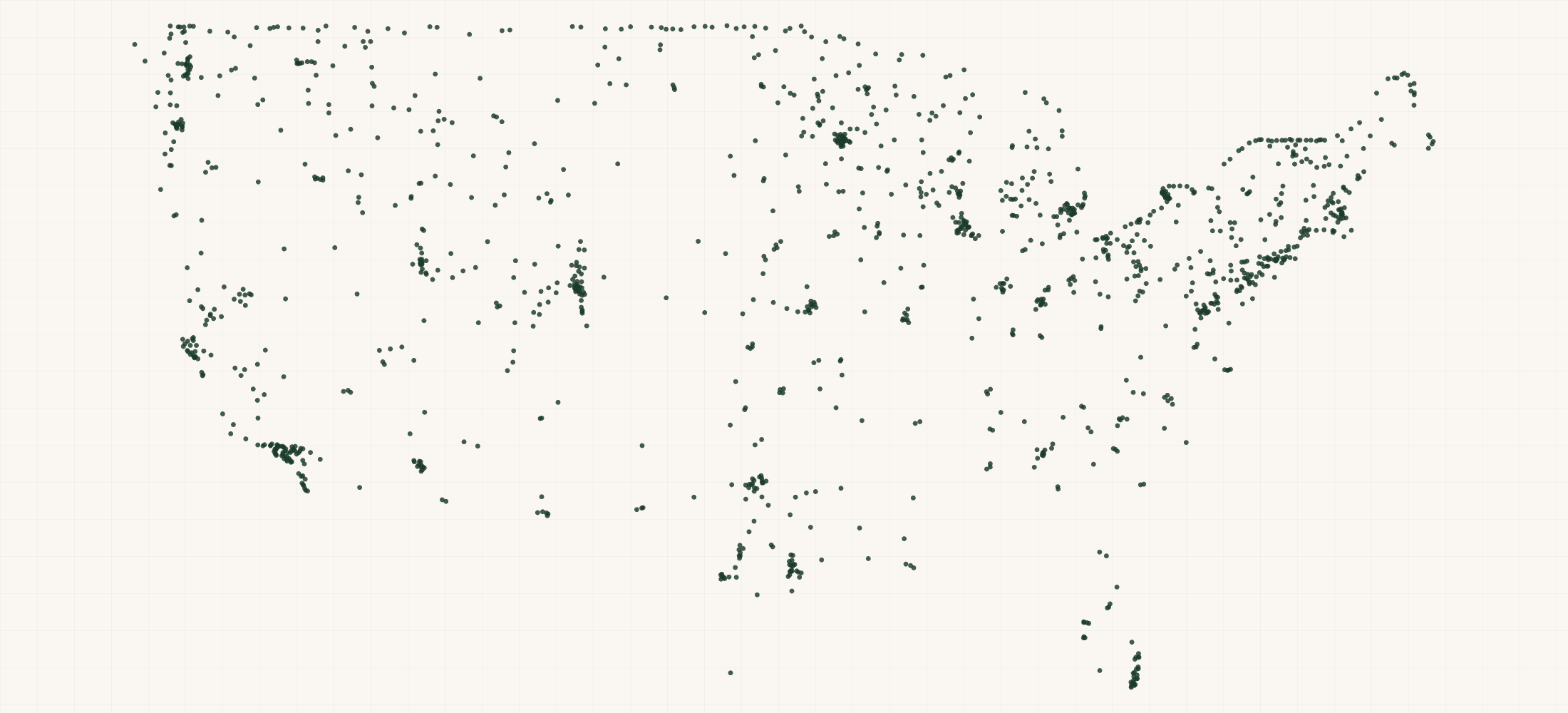 Map of where the Baffin Retailers are