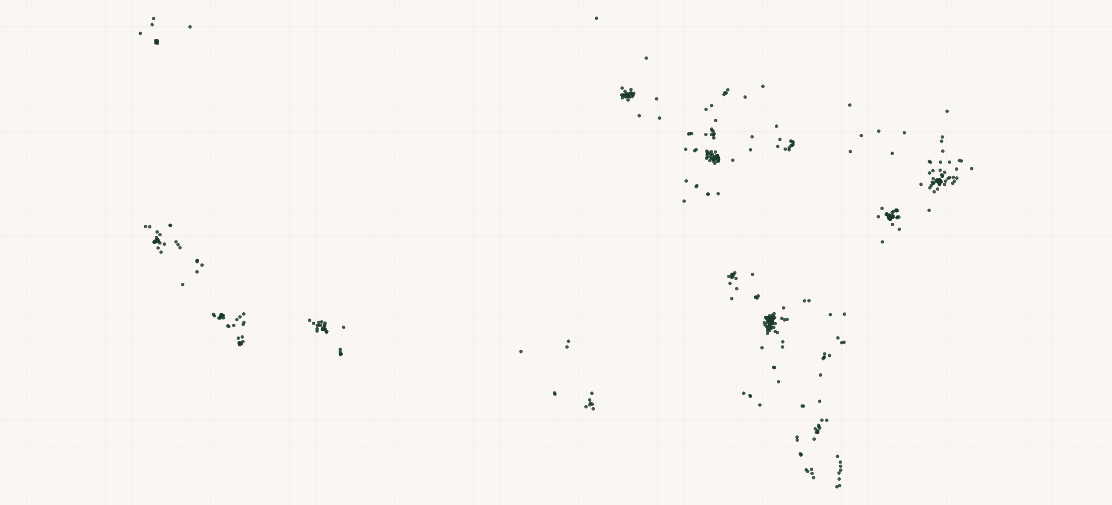 Map of where the Bayab Gin Retailers are