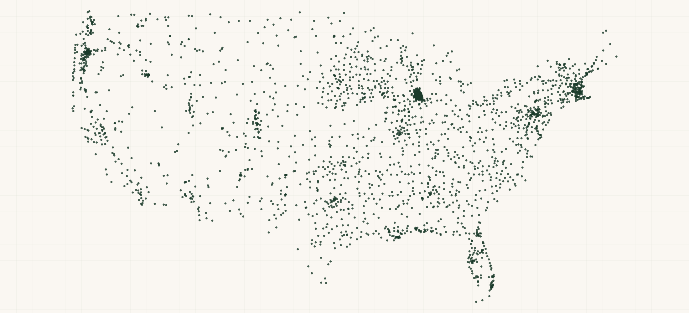 Map of where the Bear Mountain BBQ Retailers are