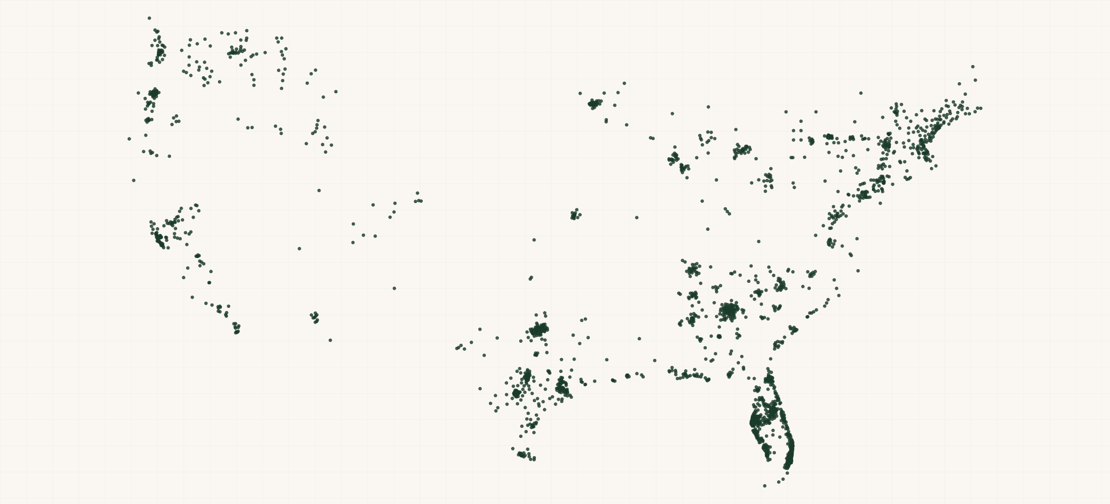 Map of where the Beemster Retailers are