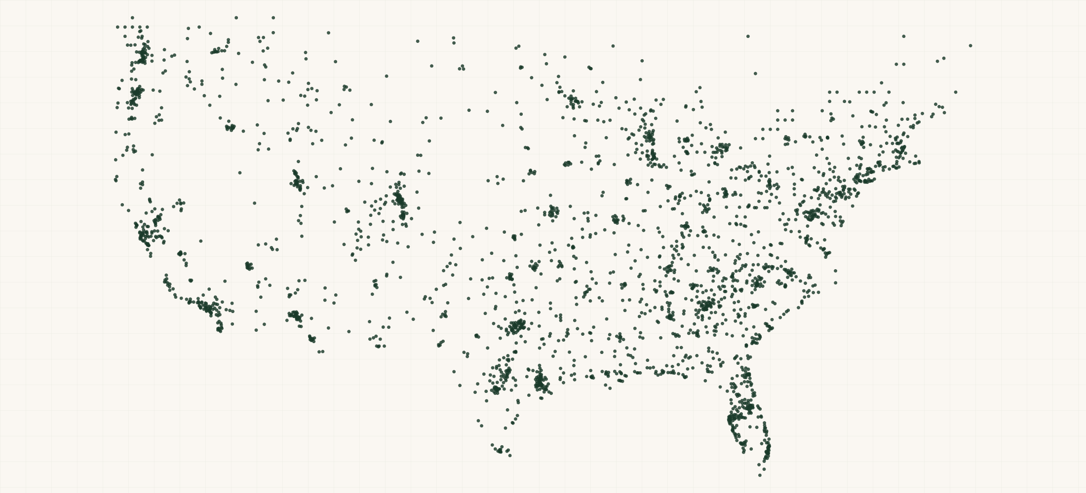 Map of where the Benchmade Retailers are