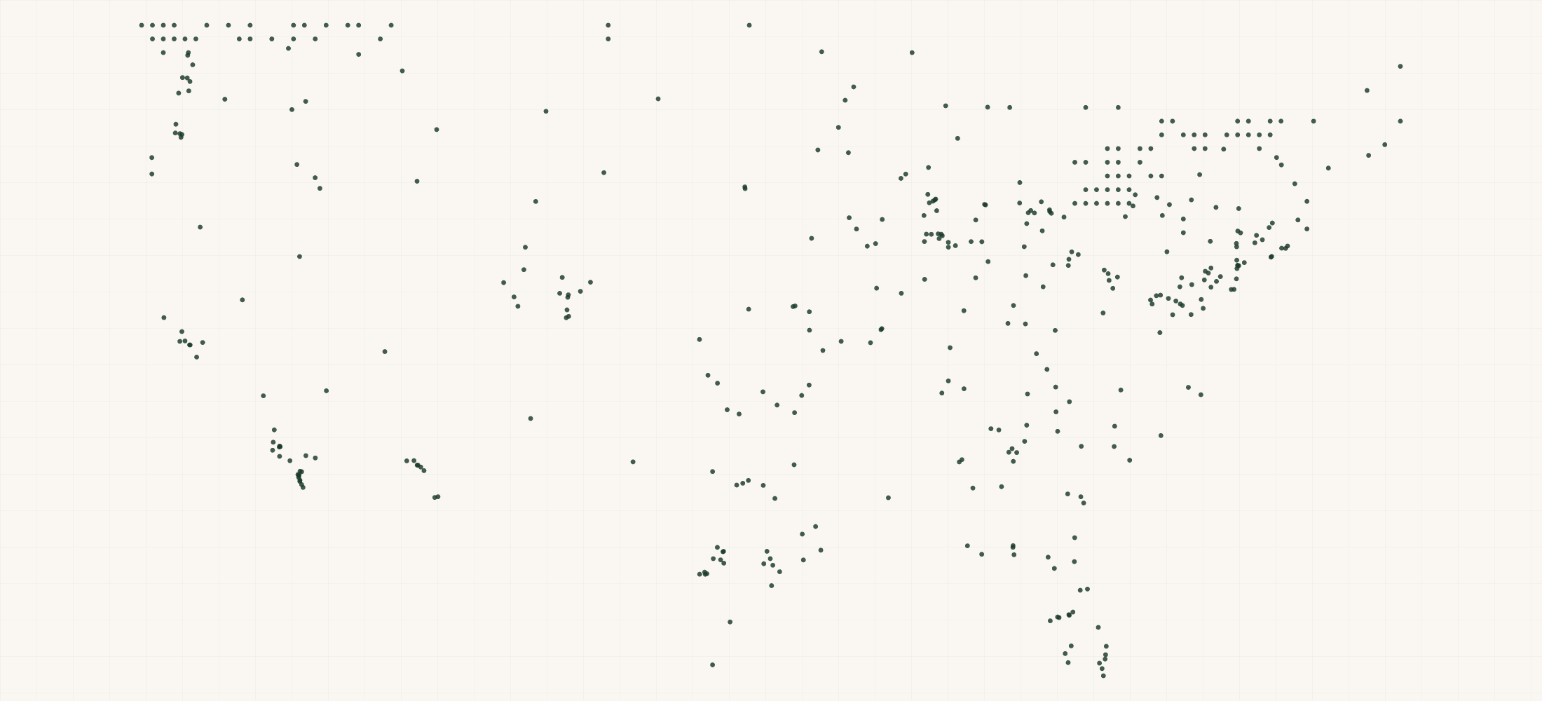 Map of where the Between Heaven & Earth Retailers are