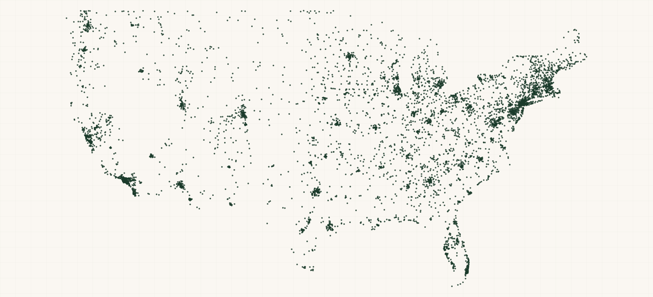 Map of where the Bicycles Brand Retailers are