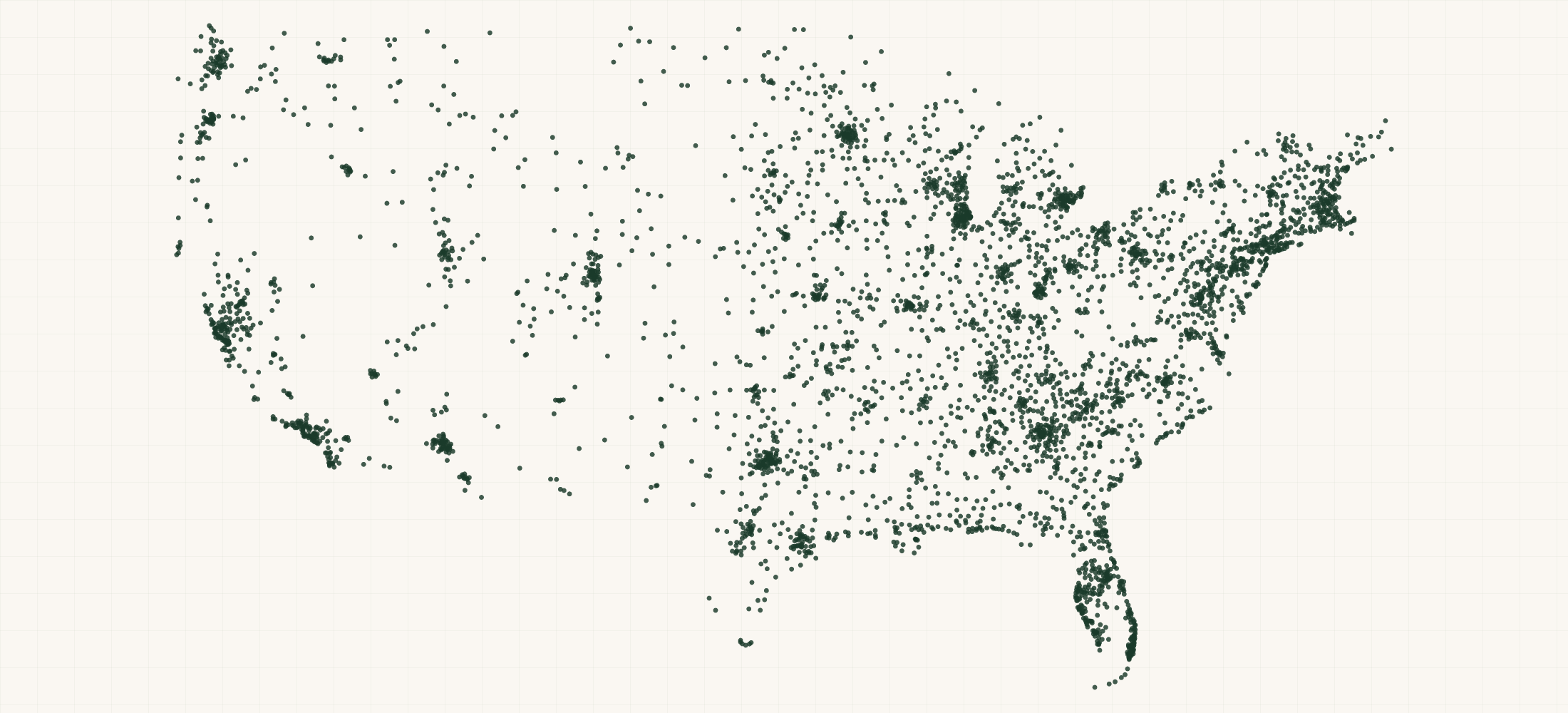 Map of where the Big Green Egg Dealer Locations are