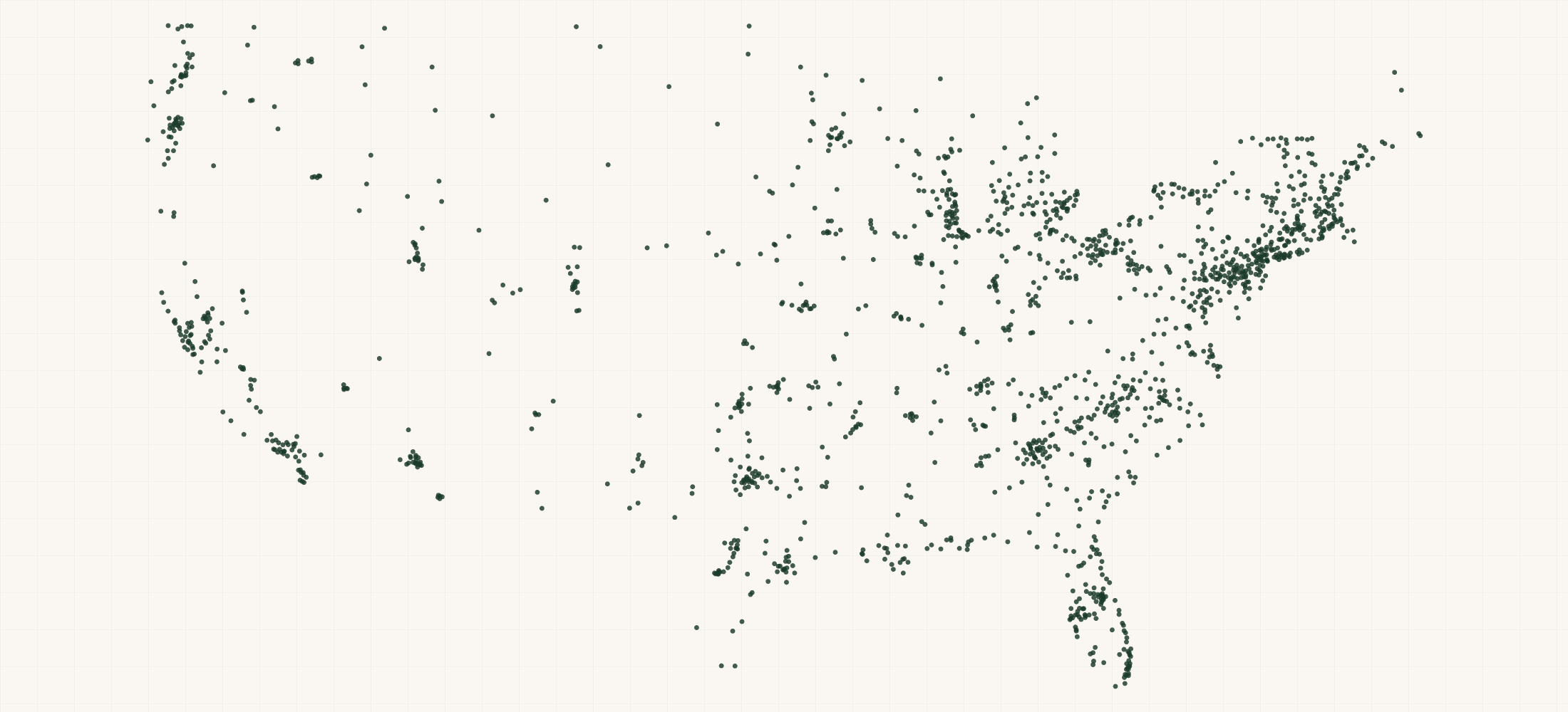 Map of where the Billy Goat Dealers are