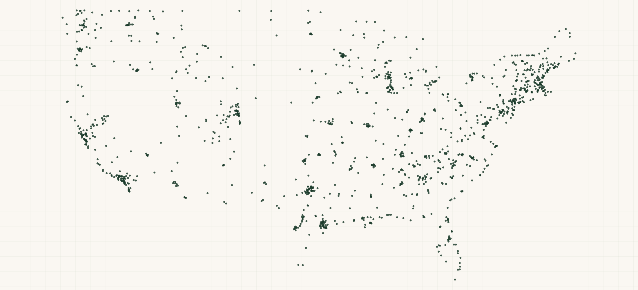 Map of where the Biolite Retailers are