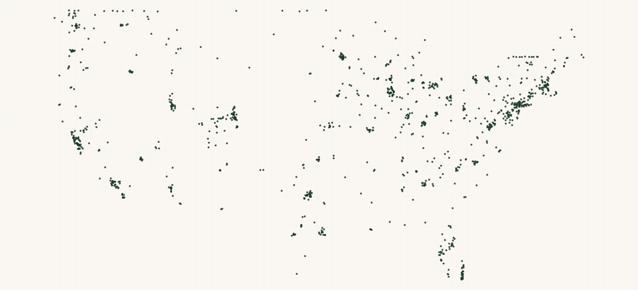 Map of where the Blackburn Design Retailers are