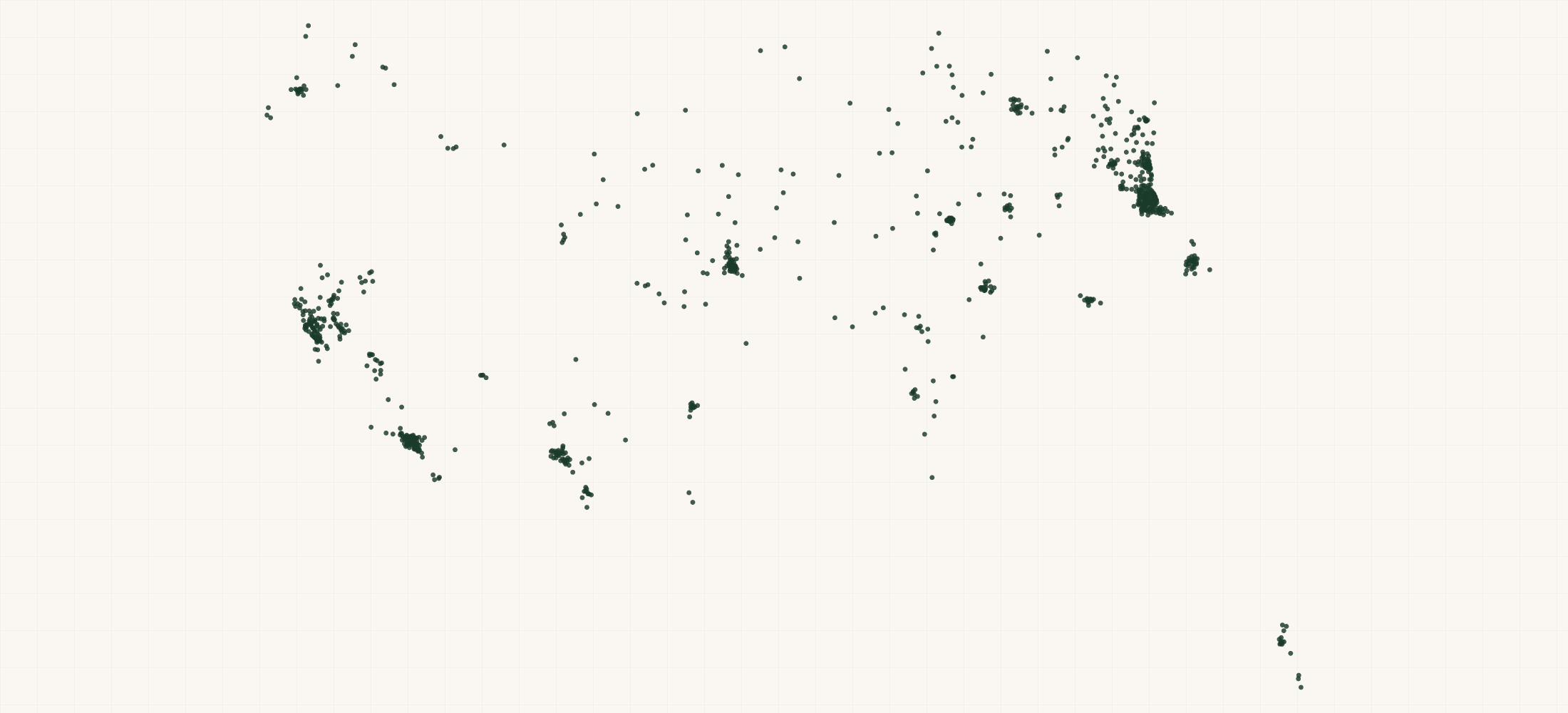 Map of where the BMO Bank National Association Branches are