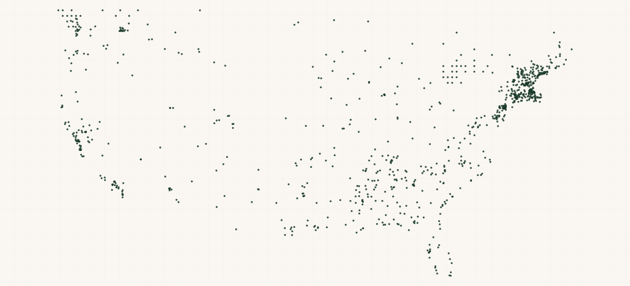 Map of where the Boody Retailers are