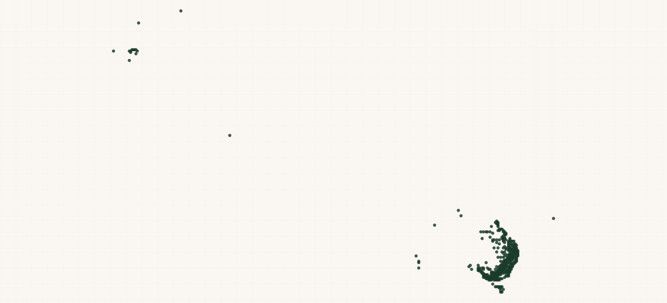 Map of where the Bosag Rural Retailers are