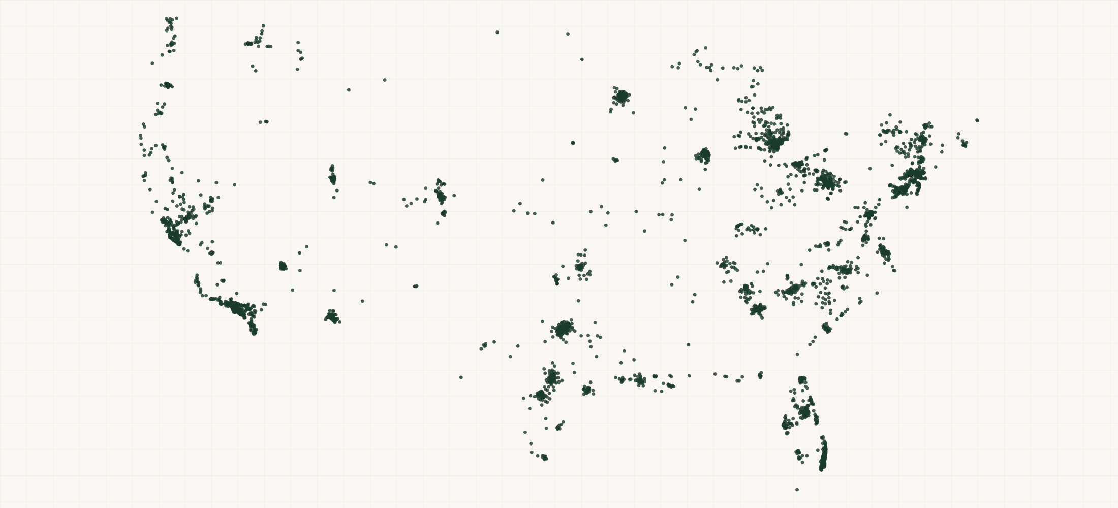 Map of where the Botanic Tonics Retailers are