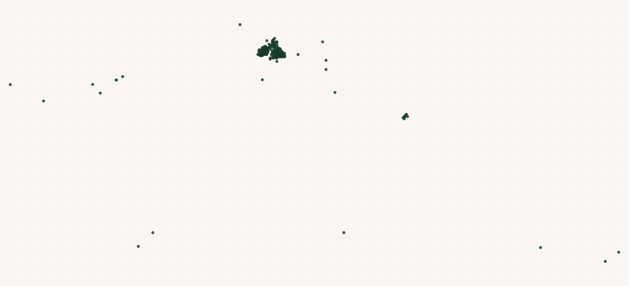 Map of where the BPerfect Cosmetics Retailers are