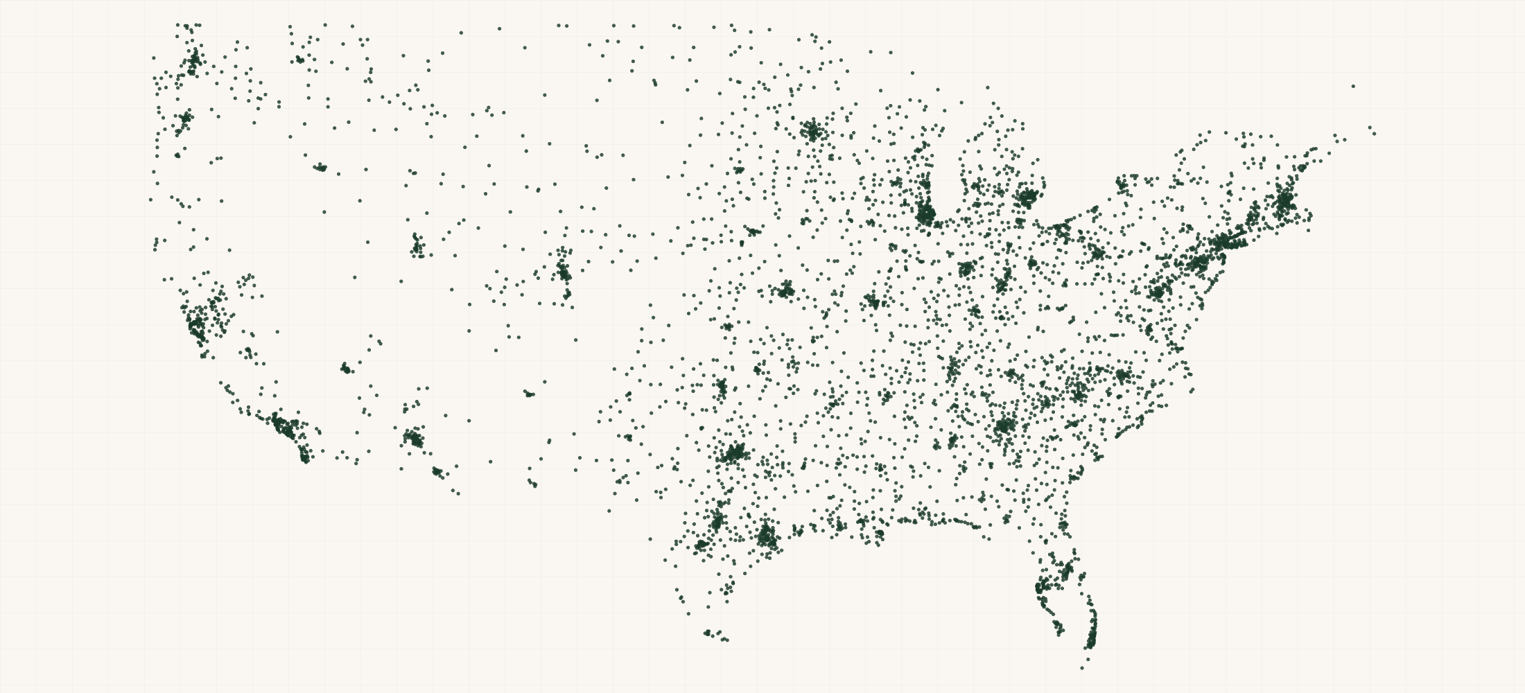 Map of where the BrüMate Retailers are
