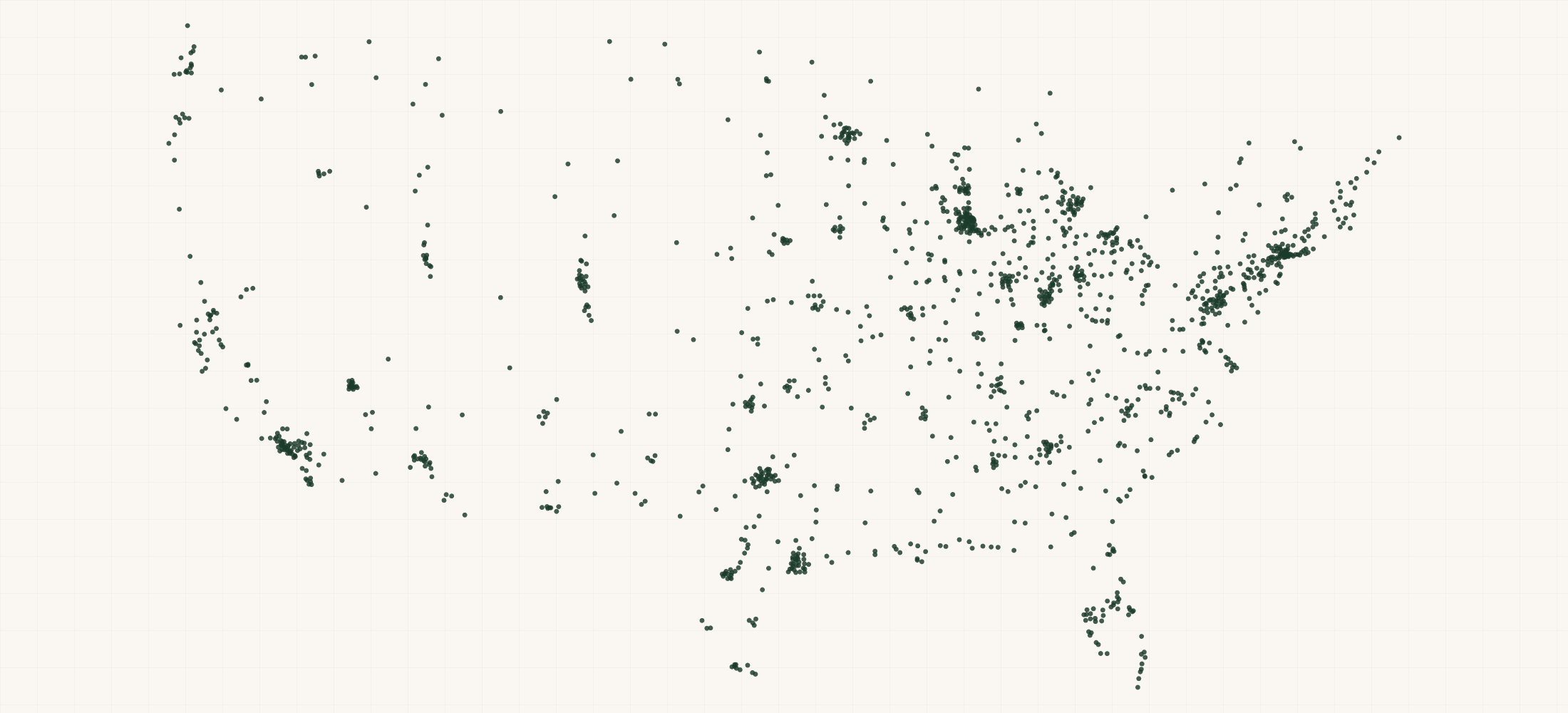 Map of where the Buffalo Wild Wings Restaurant Locations are