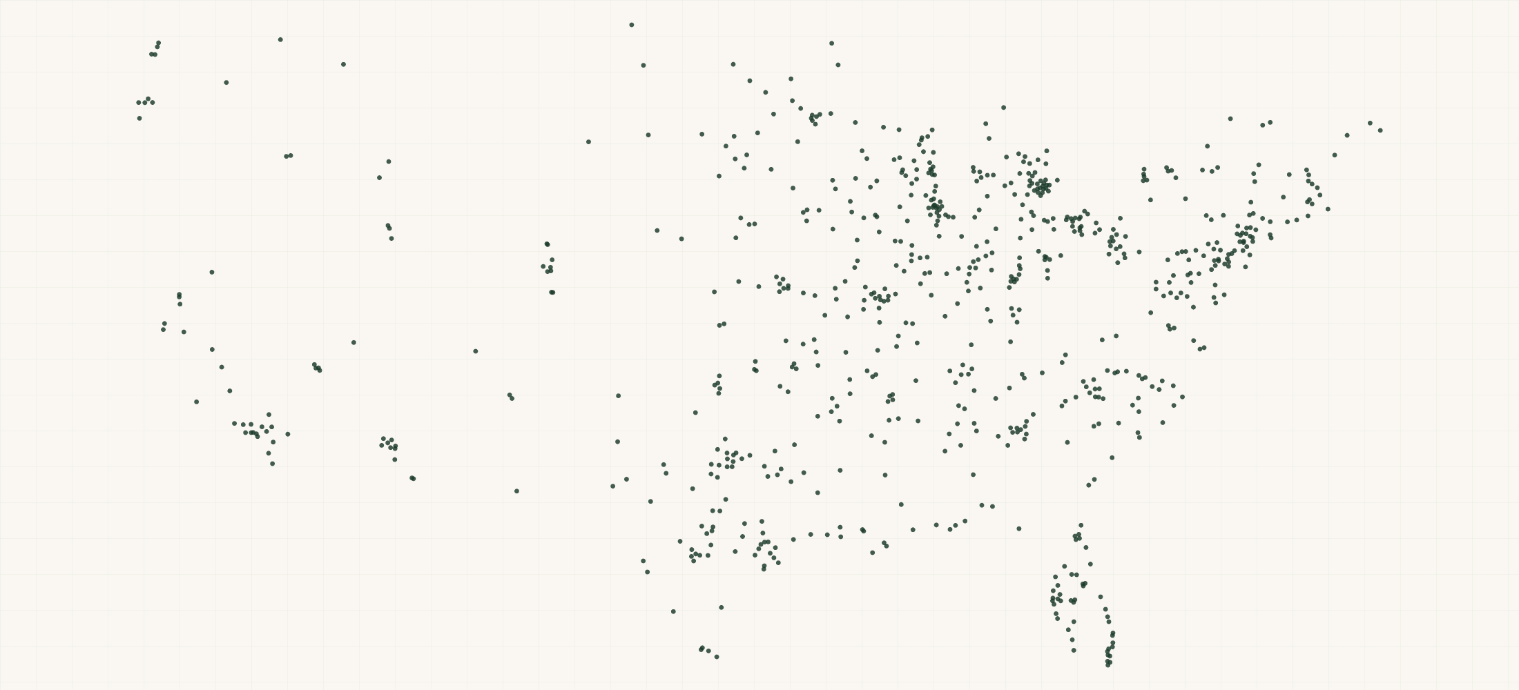 Map of where the Buick Dealer Locations are