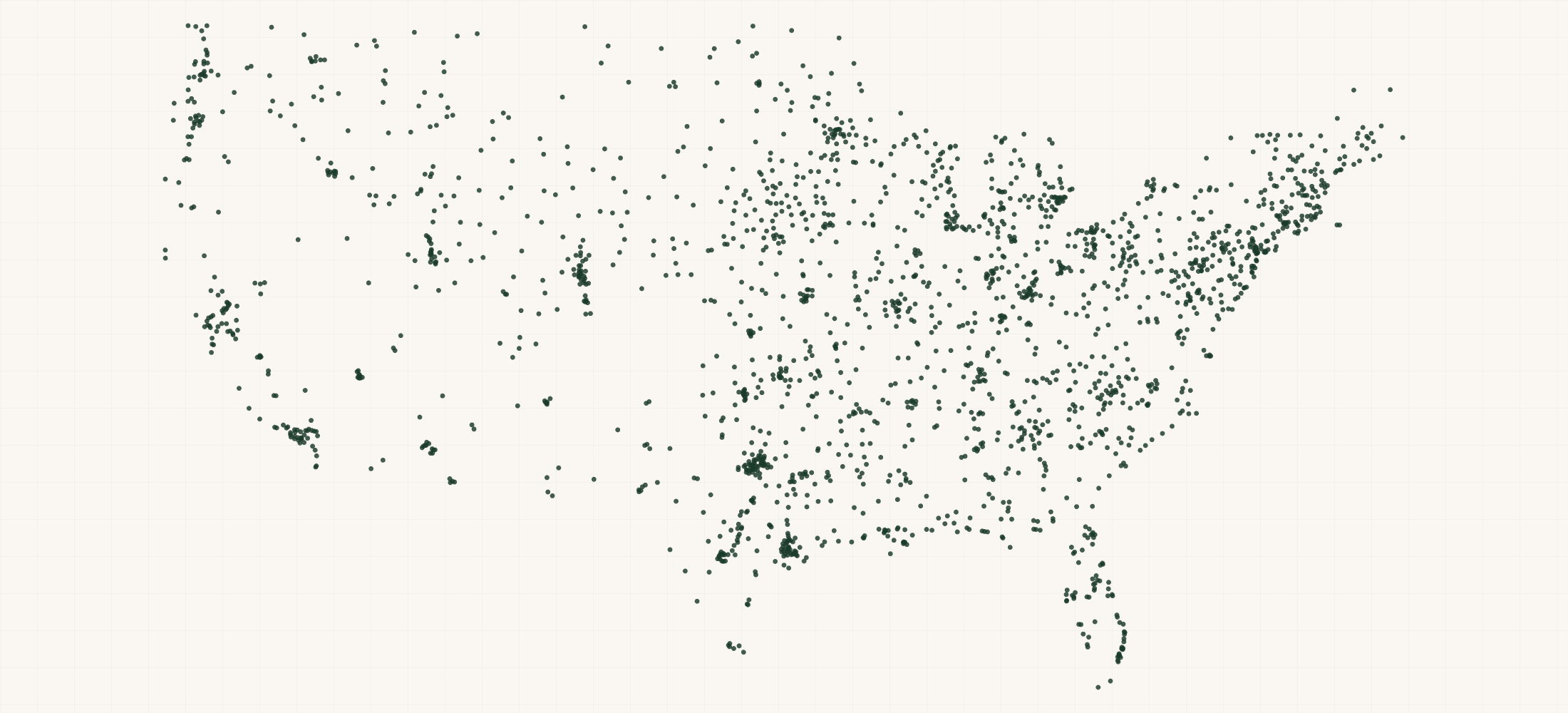 Map of where the Burris Optics Retailers are
