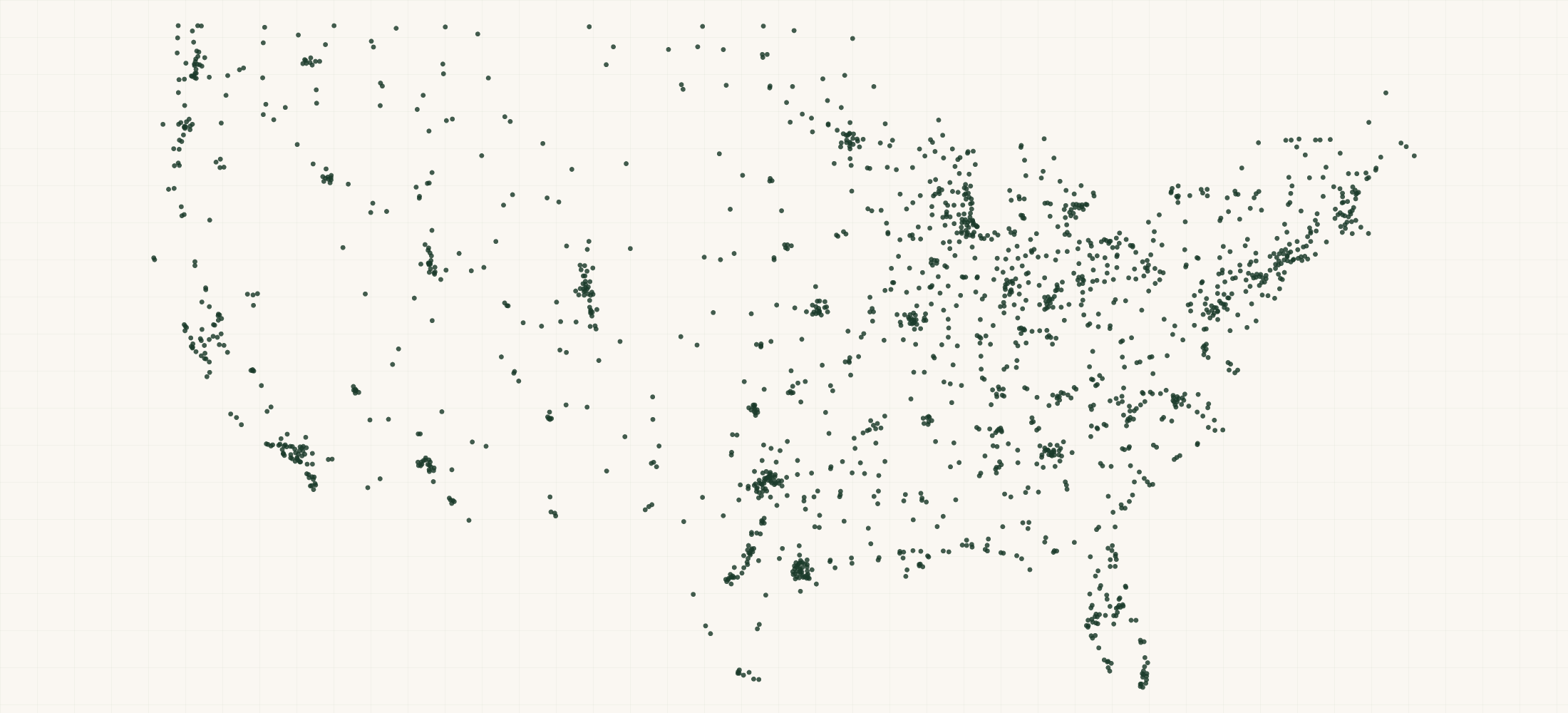 Map of where the Bushnell Retailers are