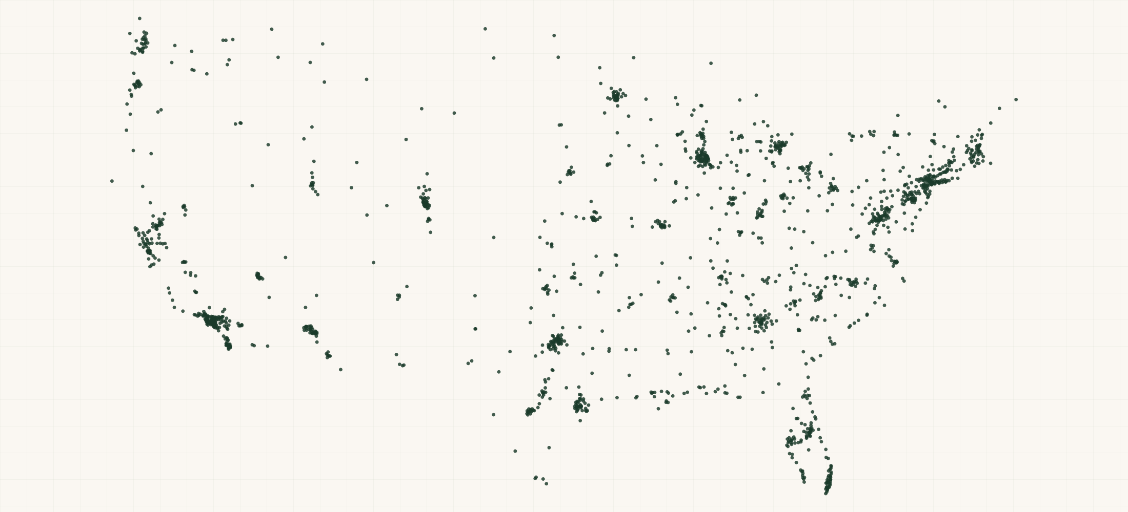 Map of where the Buttah Skin Retailers are