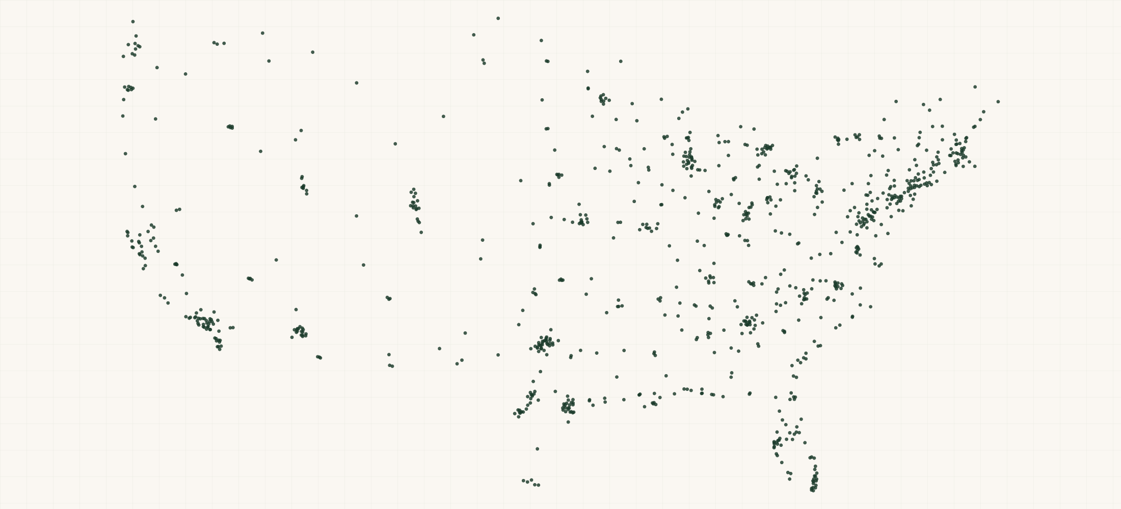 Map of where the Callaway Retailers are