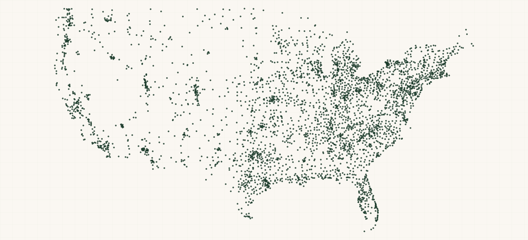 Map of where the Camco Retailers are