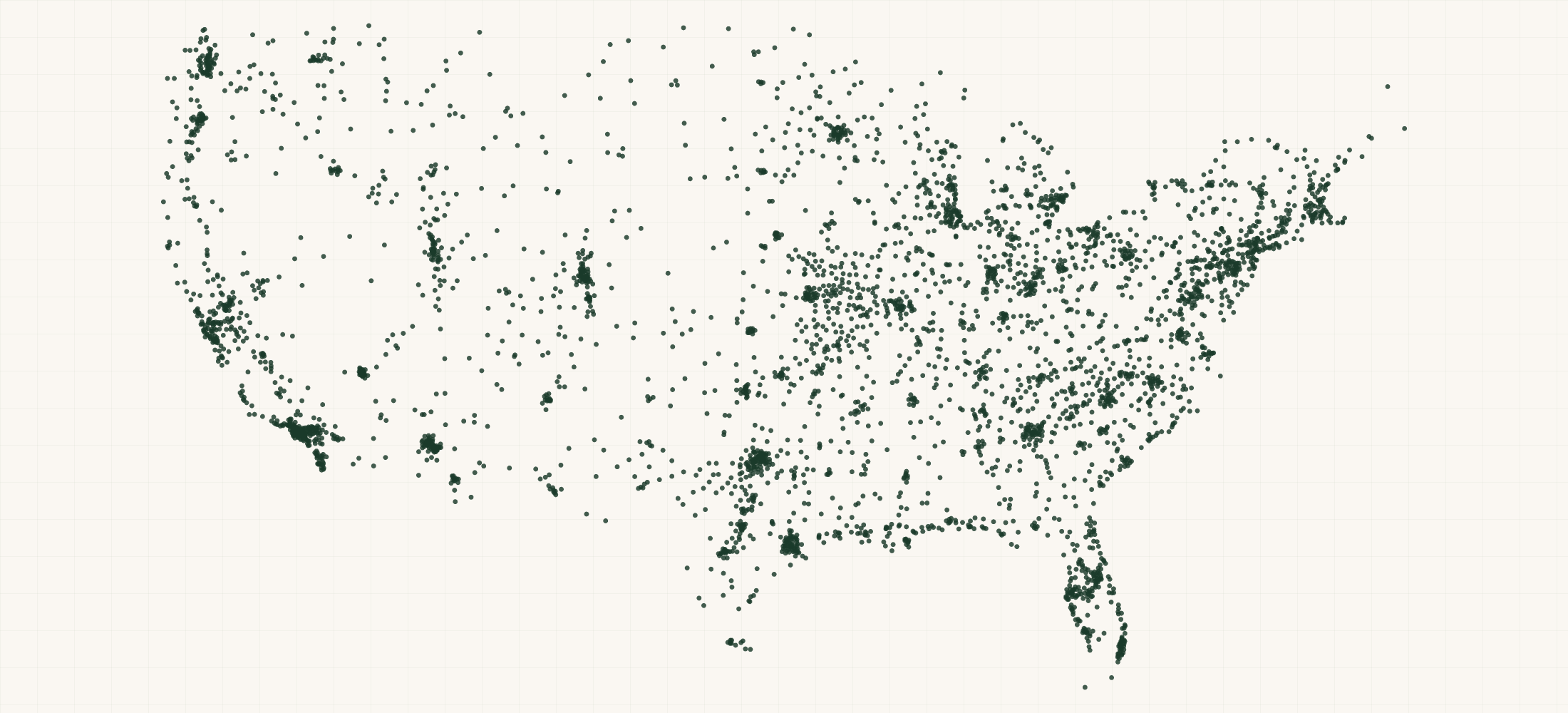 Map of where the Camp Chef Retailer Locations are
