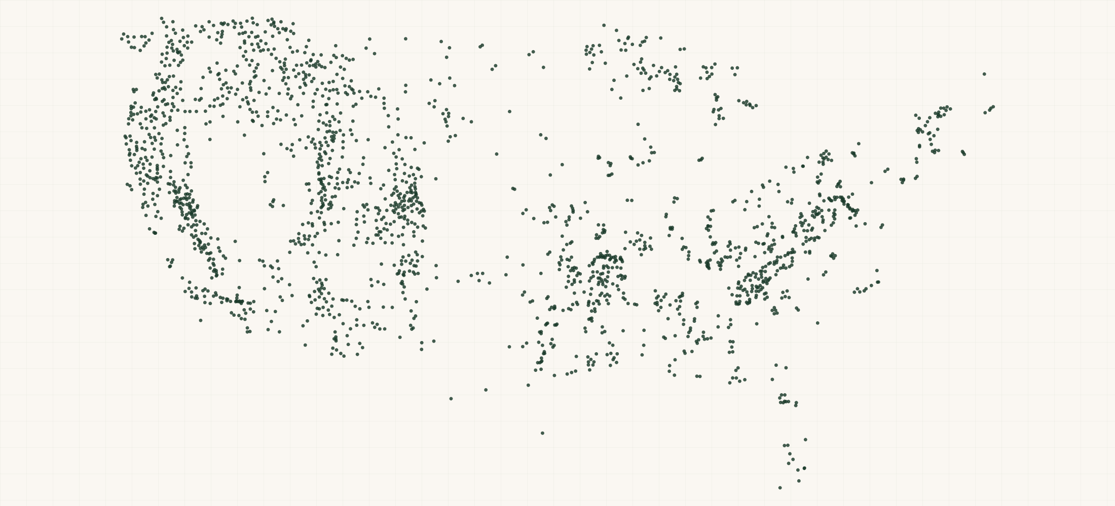 Map of where the US Federal Campgrounds & RV Areas are