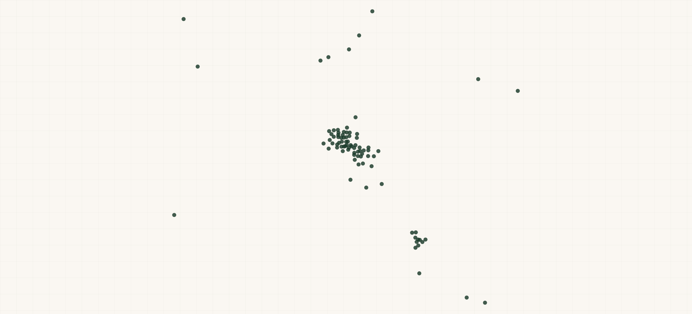 Map of where the Canamo Retailers are