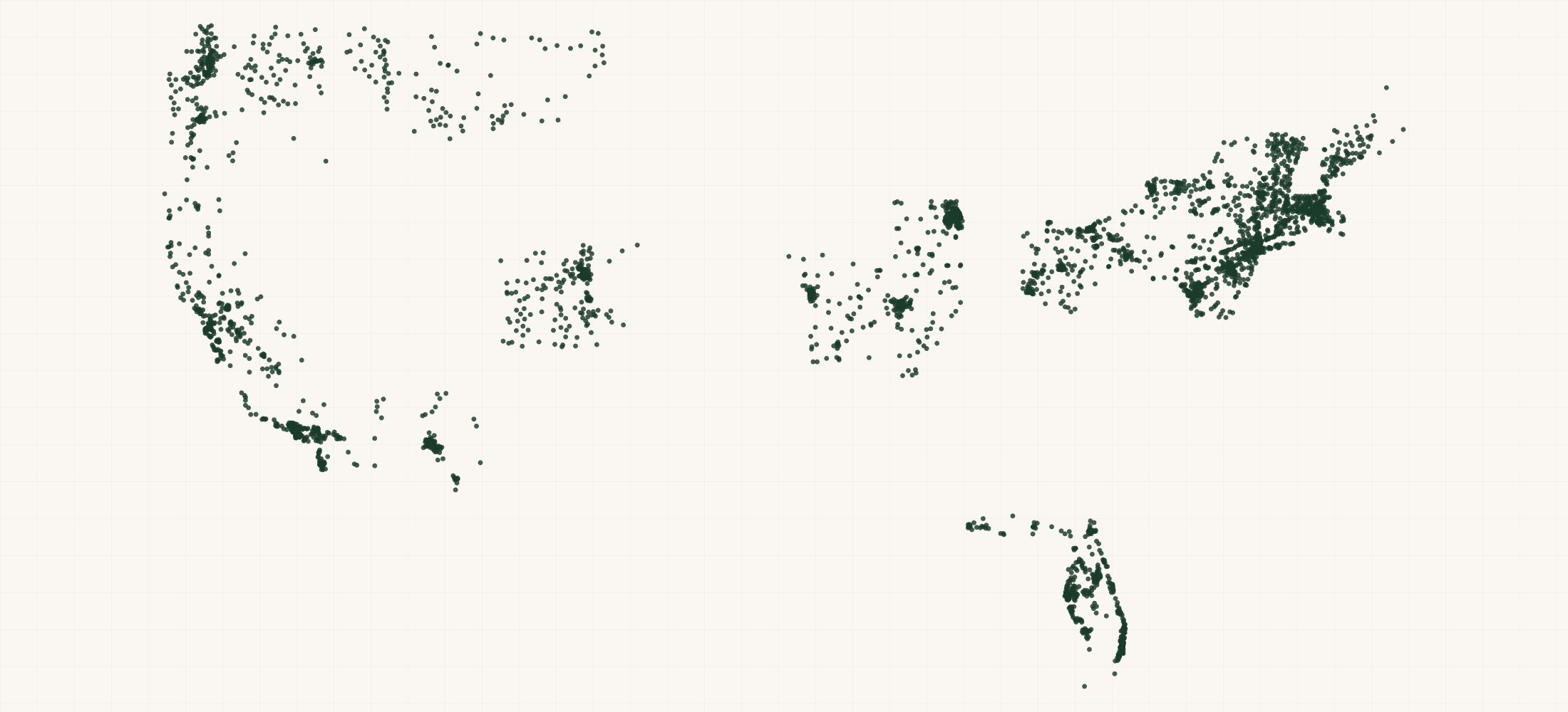 Map of where the US Cannabis Licensees are