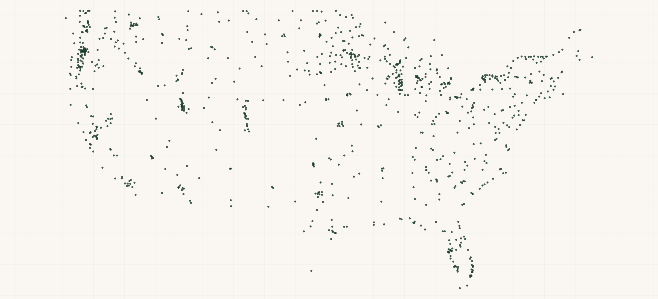 Map of where the Cannon Retailers are