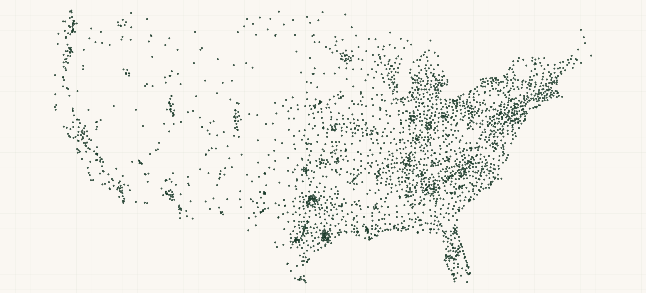 Map of where the Cannon Safe Retailers are