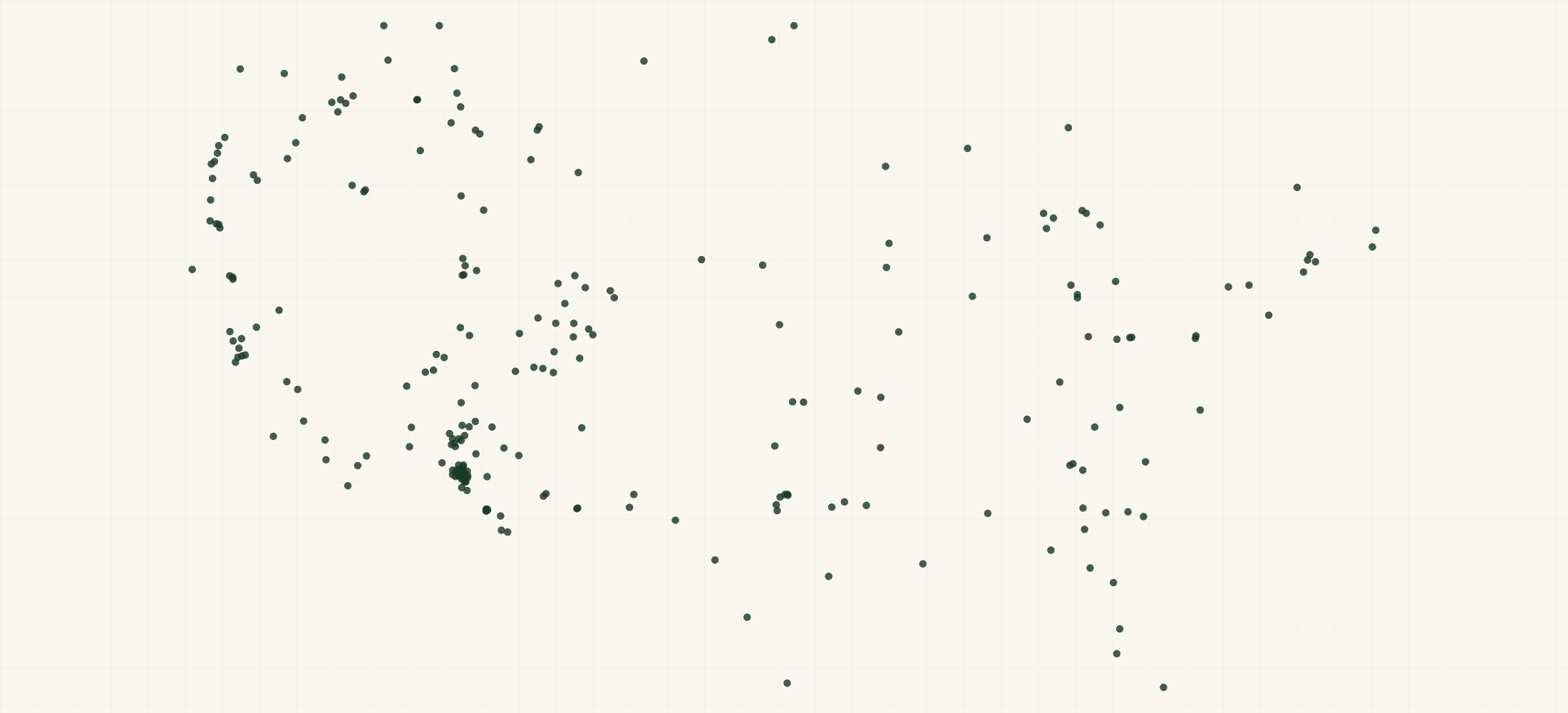 Map of where the Canyon Coolers Retailers are